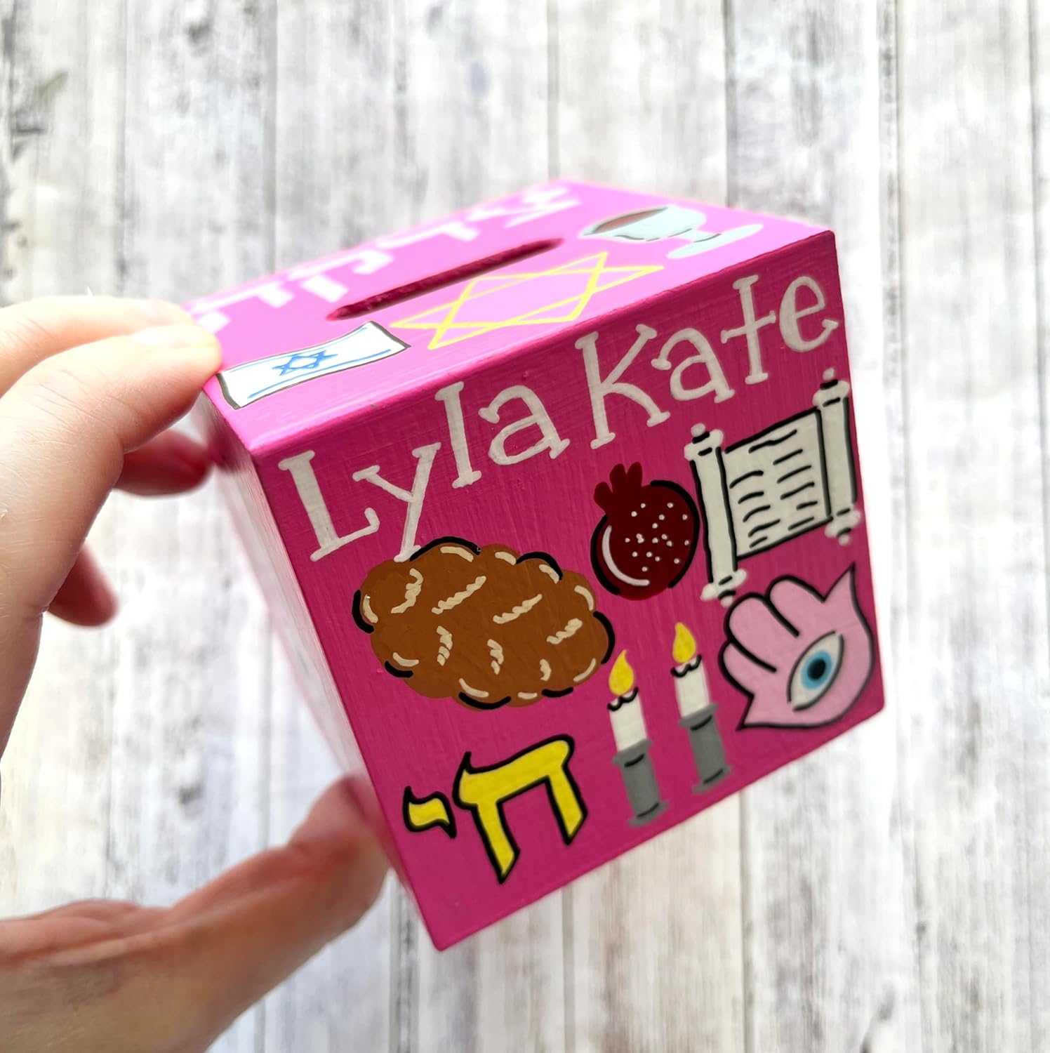 Lea Joelle Tzedakah Box Mezuzah Baby Gift