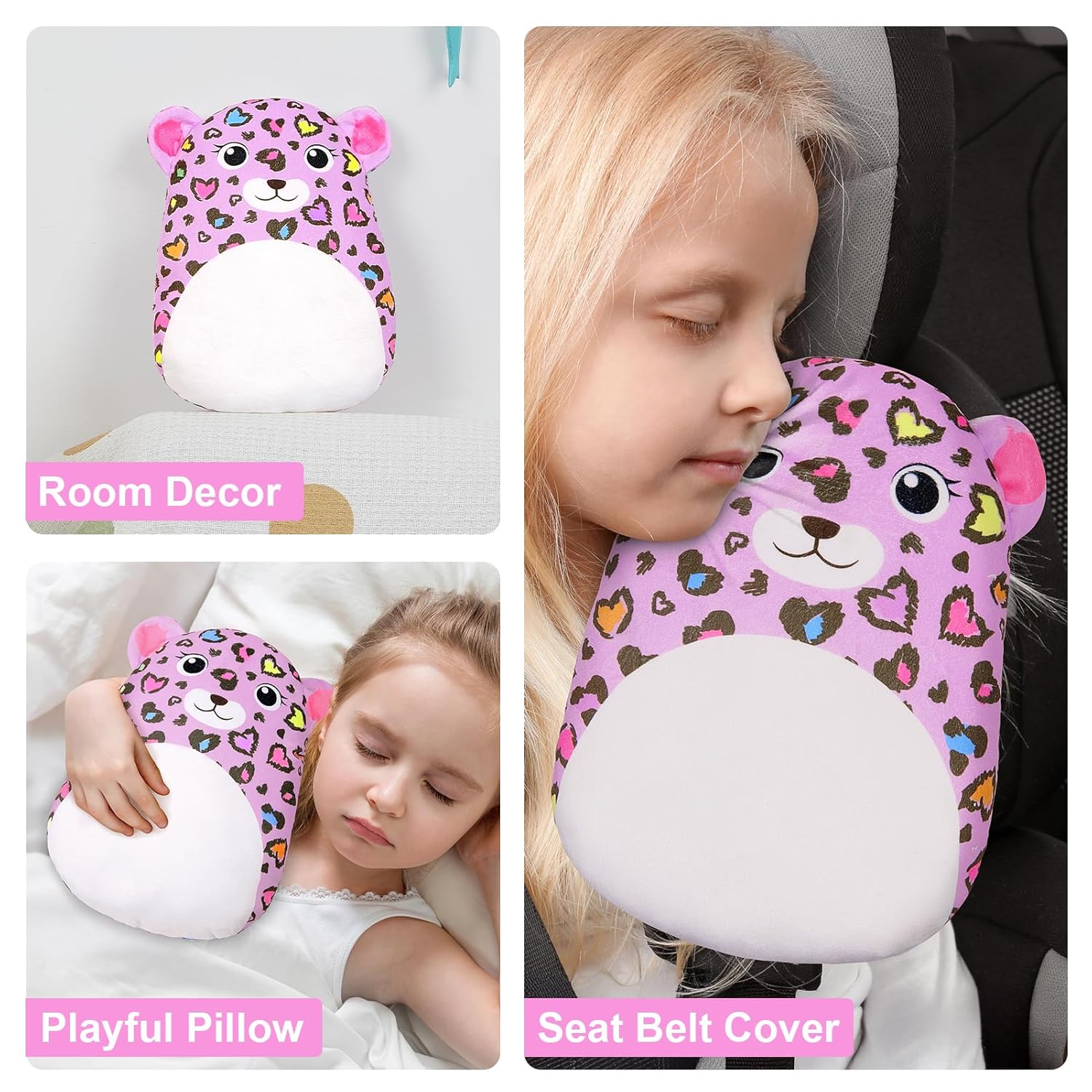 FIODAY Seatbelt Covers for Kids with Cute Dinosaur Design
