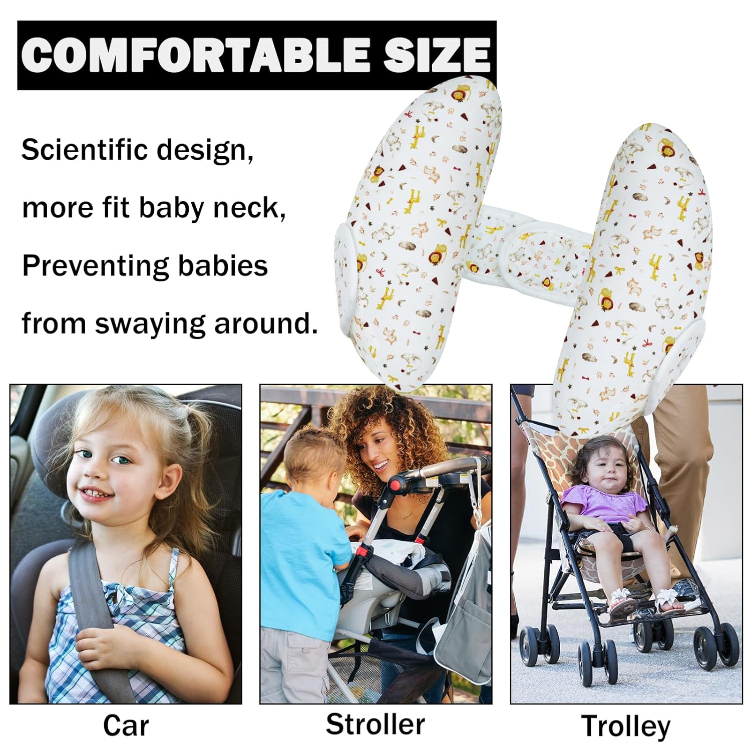 Baby Car Seat Head Neck Support Cushion