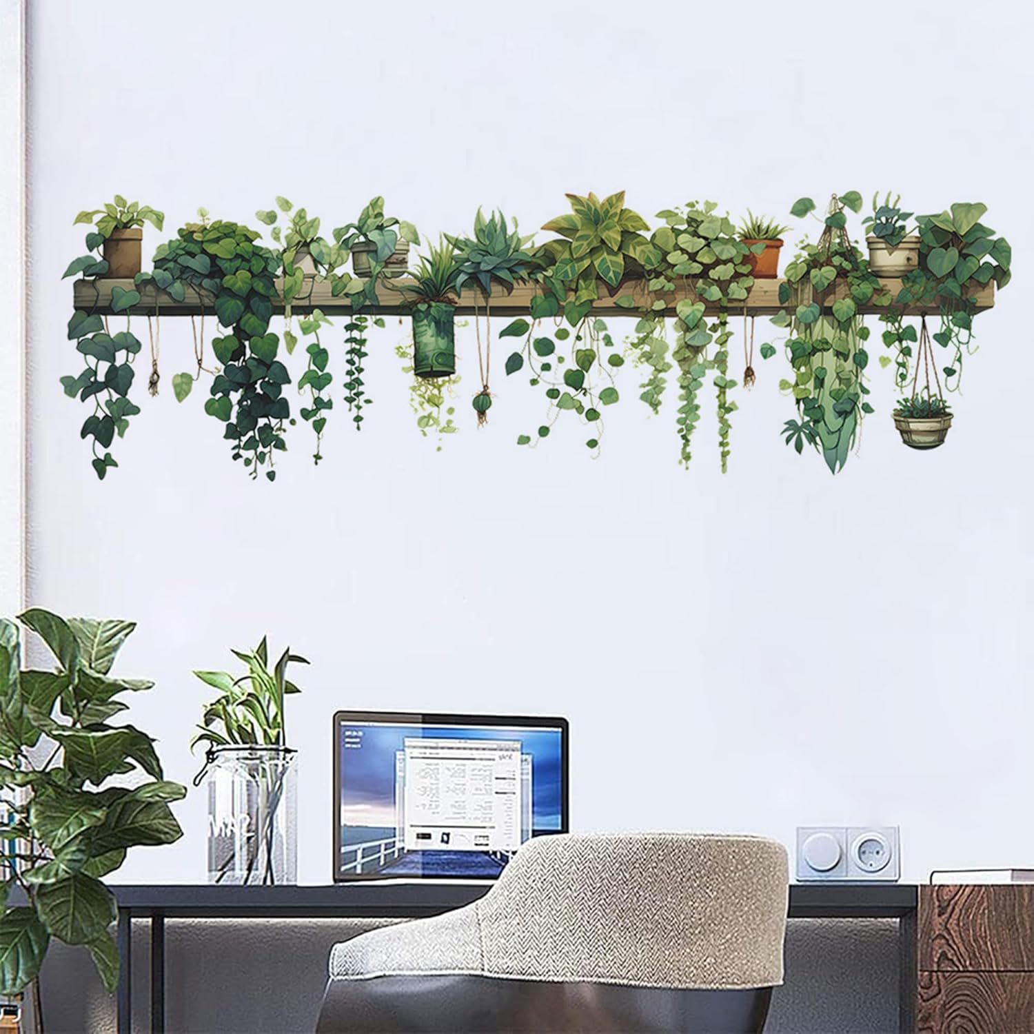Bawiked Plant Wall Stickers for Bedroom Living Room Nursery