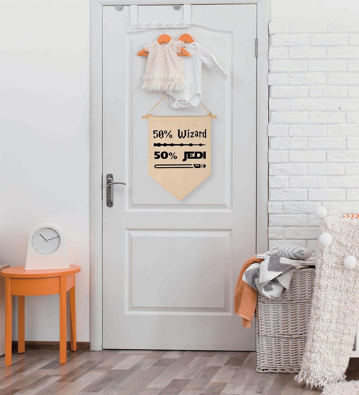 Topthink 50 Wizard 50 Jedi Canvas Hanging Flag Banner Wall Decor Gift for Baby Kids Boy Nursery Teen Room Front Door