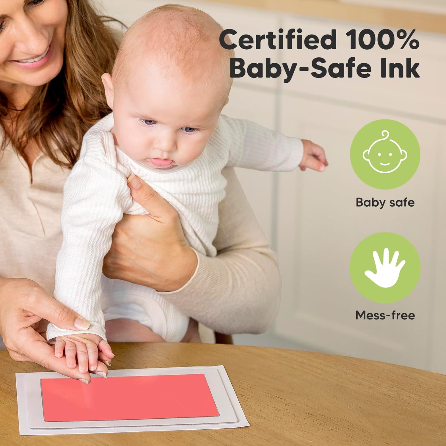 KeaBabies Inkless Hand and Footprint Kit with Frame