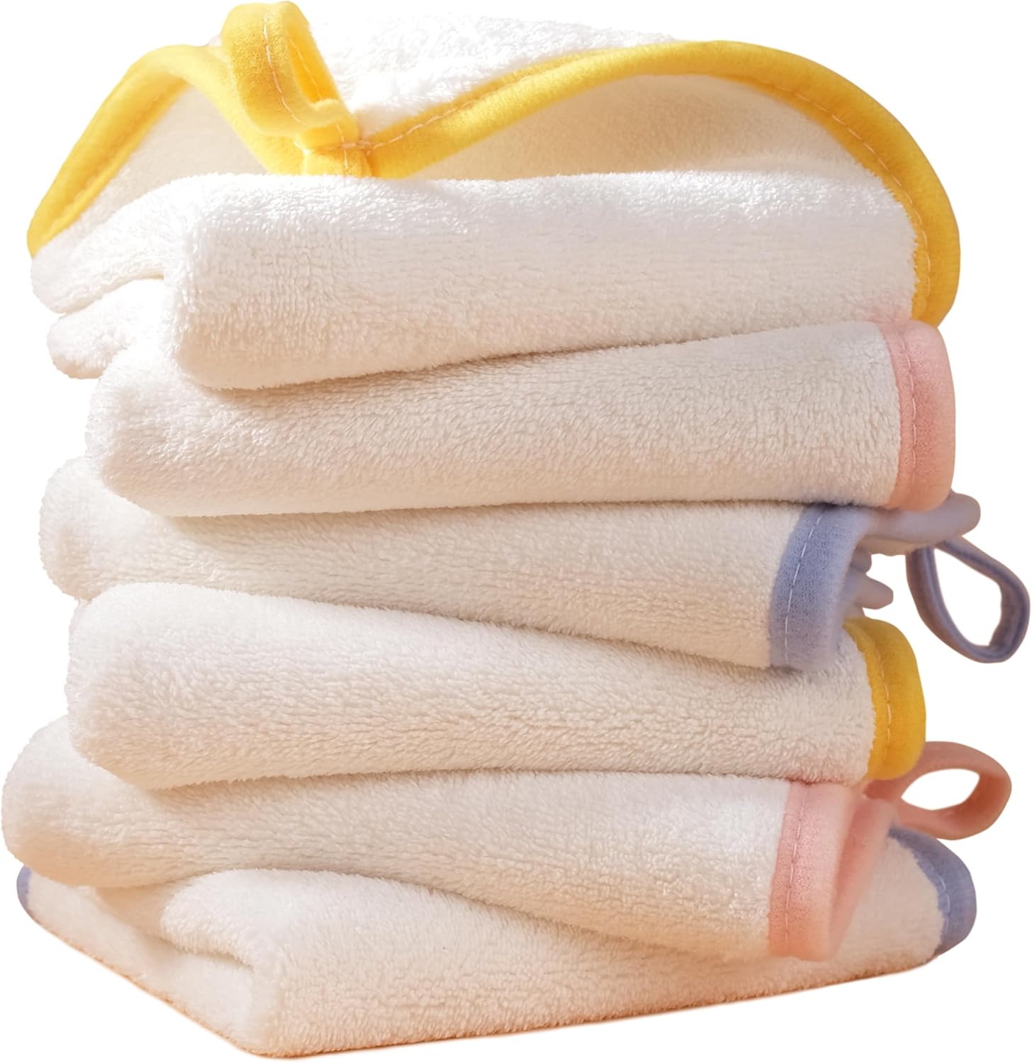 POLYTE Hypoallergenic Microfiber Baby Washcloth 6 Pack