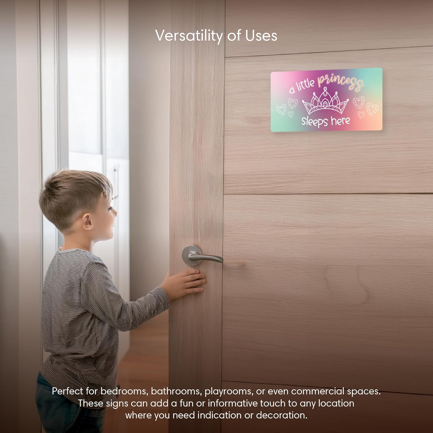 Princess Tower Door Sign Royal Room Decor 12x6 PVC Wall Sign