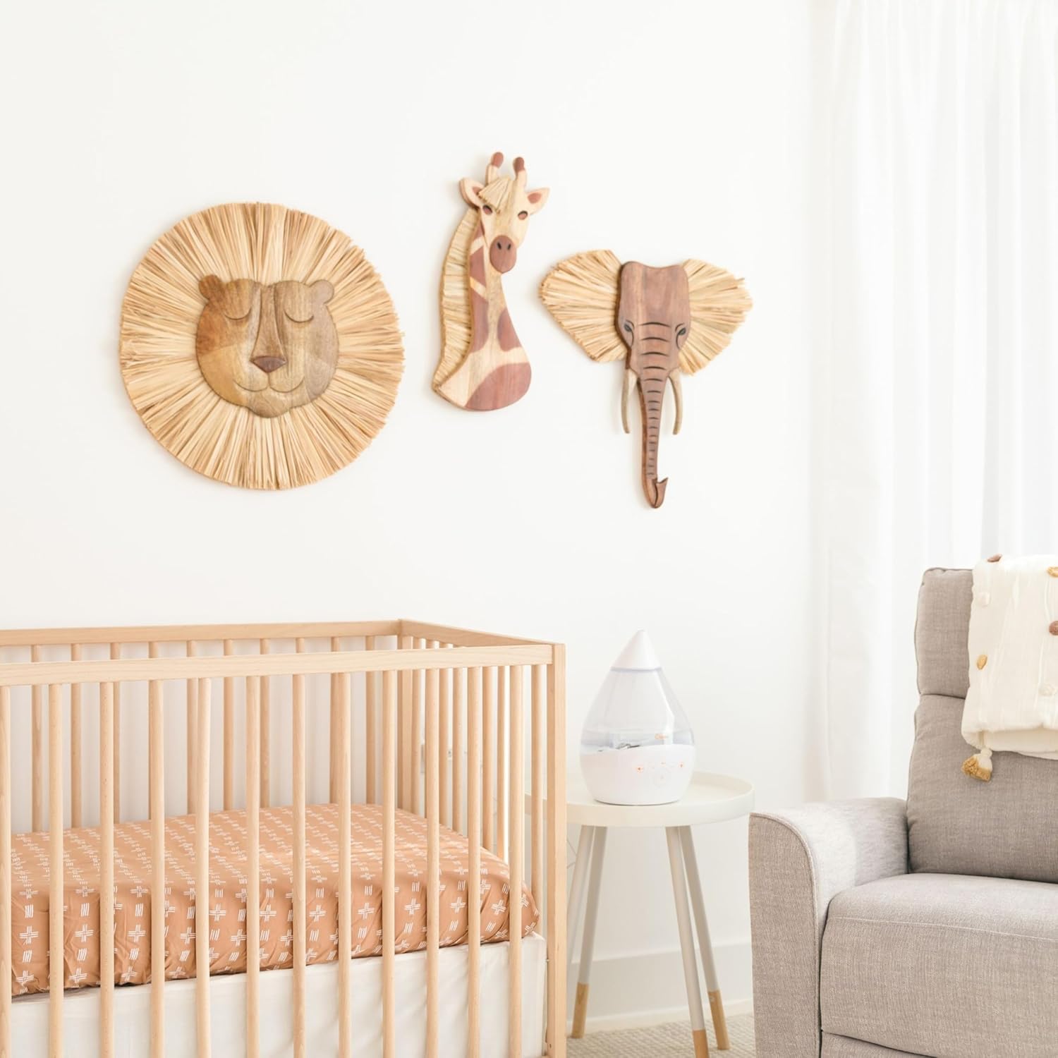 Crane Baby Wooden Elephant Wall Decor 21x21 Brown