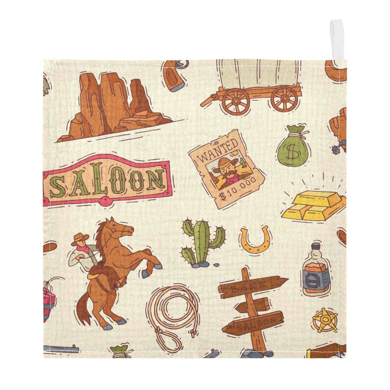 WIFIU Cowboy Sheriff Baby Burp Cloths 3 Pack