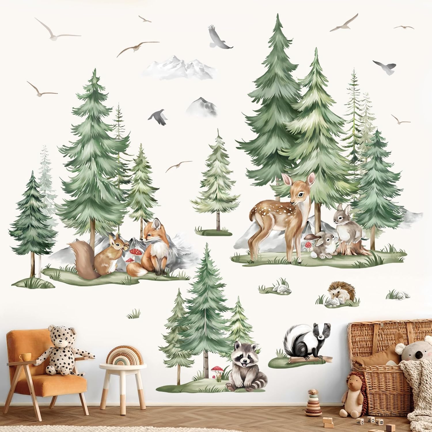 decalmile XL Pine Tree Wall Sticker Decor