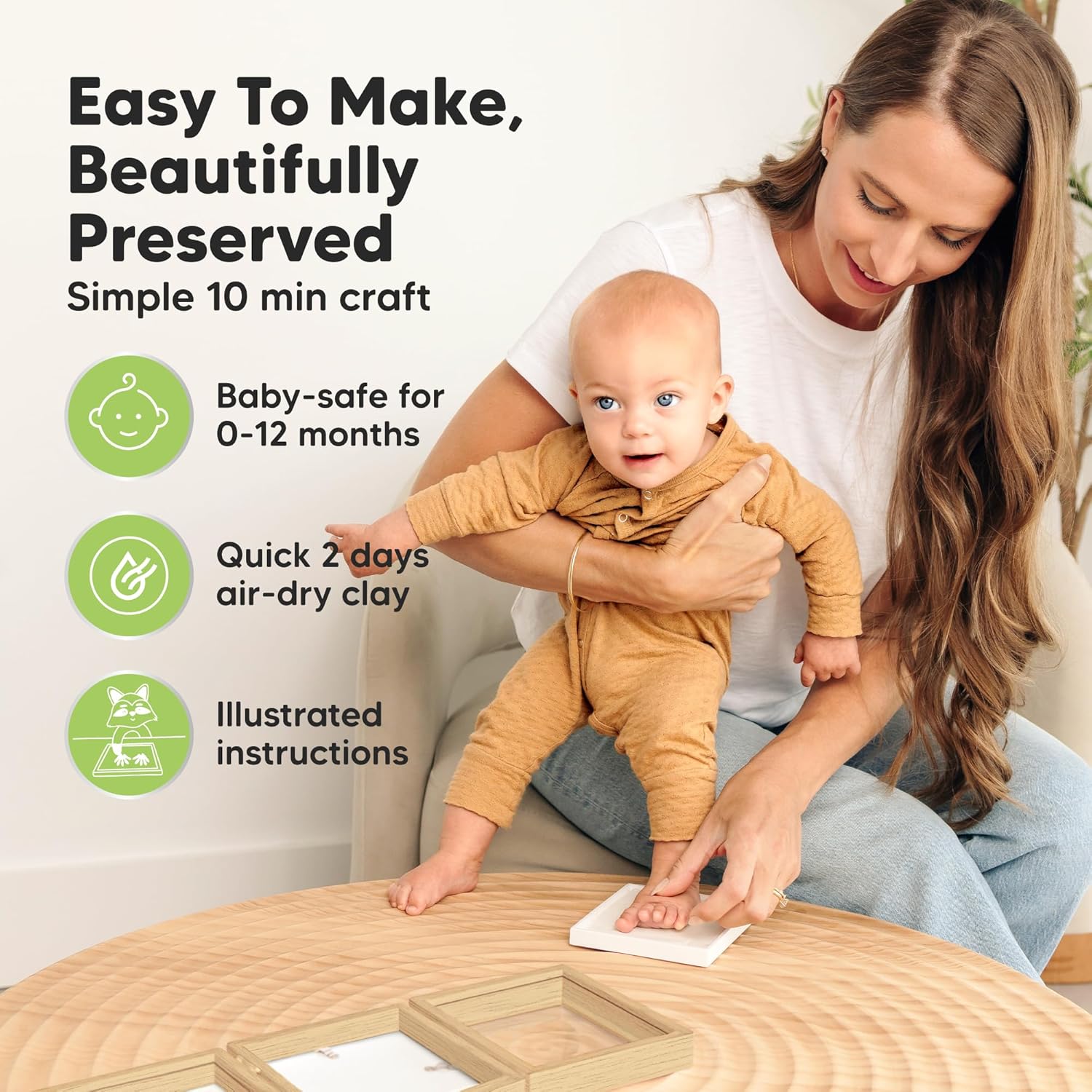 KeaBabies Baby Shower Gifts for Boys Girls Footprint Kit