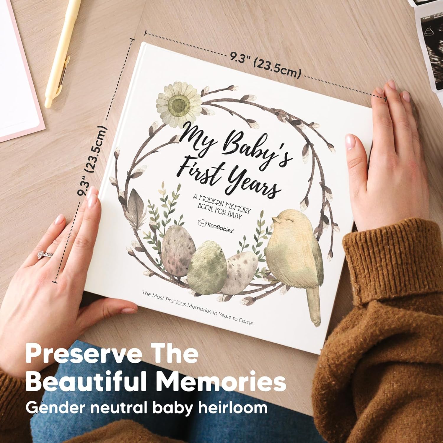 KeaBabies Hand Footprint Kit with Memory Book