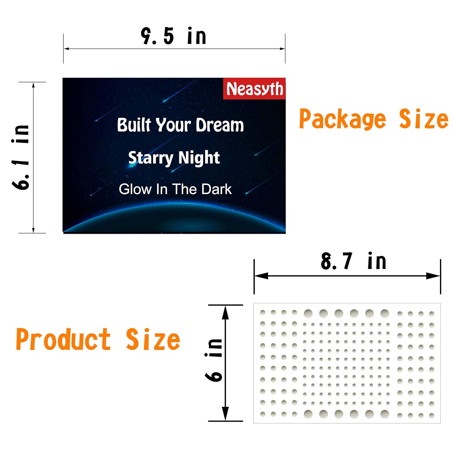 808 PCS Glow in The Dark Stars for Ceiling Wall Decor Stickers 3D Adhesive Dots Decor Starry Sky for Kids Bedroom