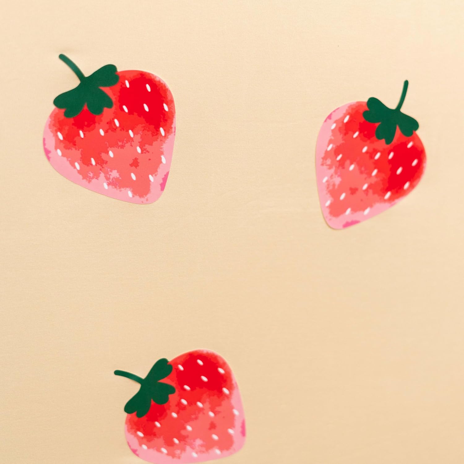 Watercolor Strawberry Wall Decals for Girls Room Decor