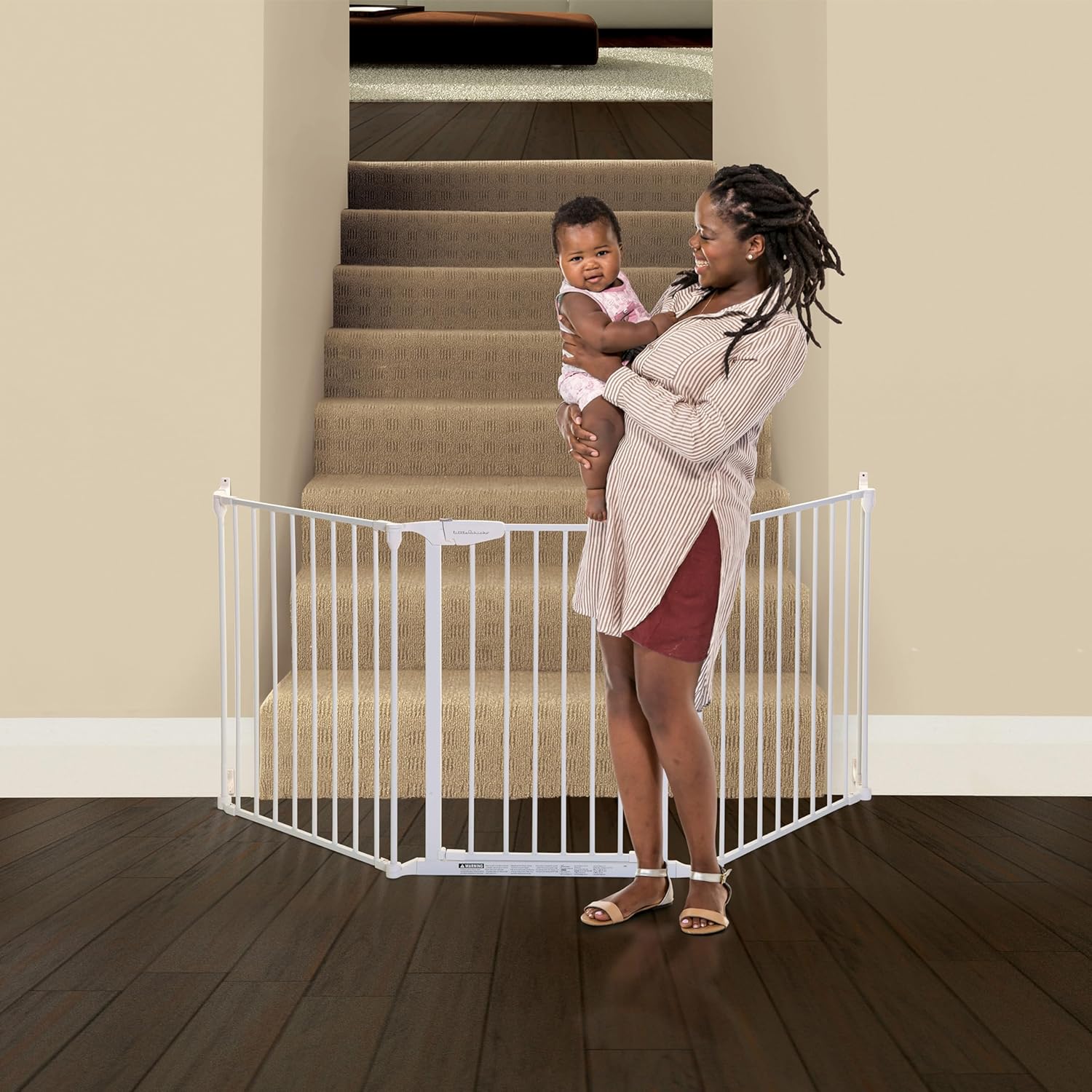 Little Chicks Waverely 79 Extra Wide Baby Gate with Door