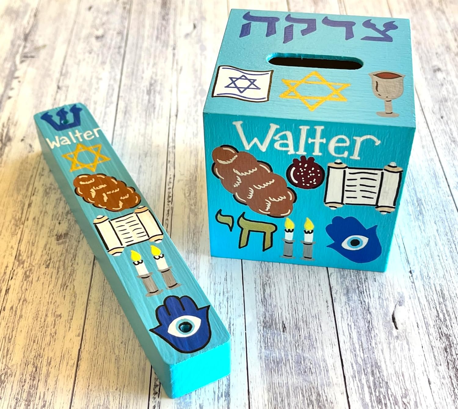 Lea Joelle Tzedakah Box Mezuzah Baby Gift