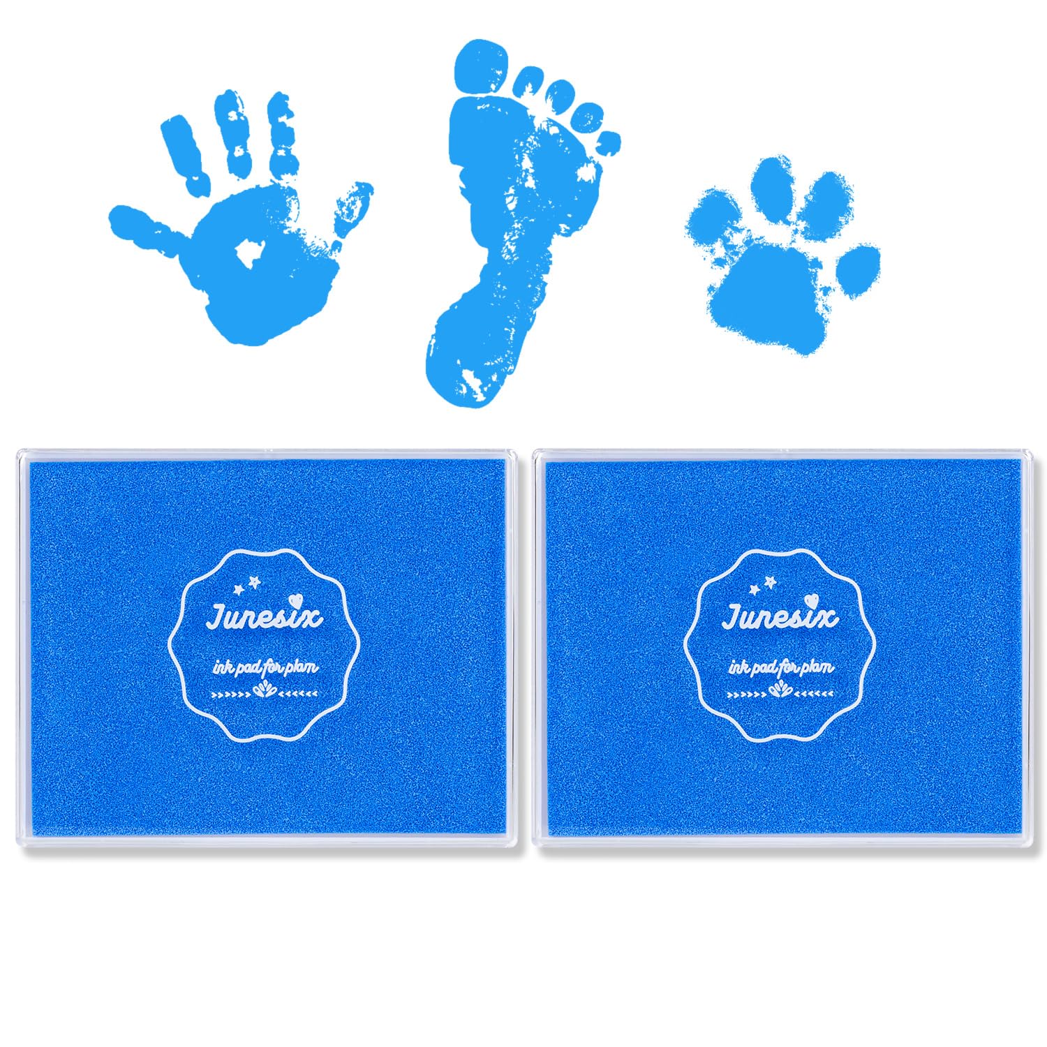 2PCS Blue Ink Pad for Baby Hand and Footprint