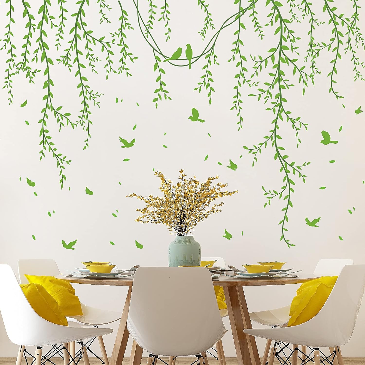 Amaonm Removable Green Vine Wall Stickers