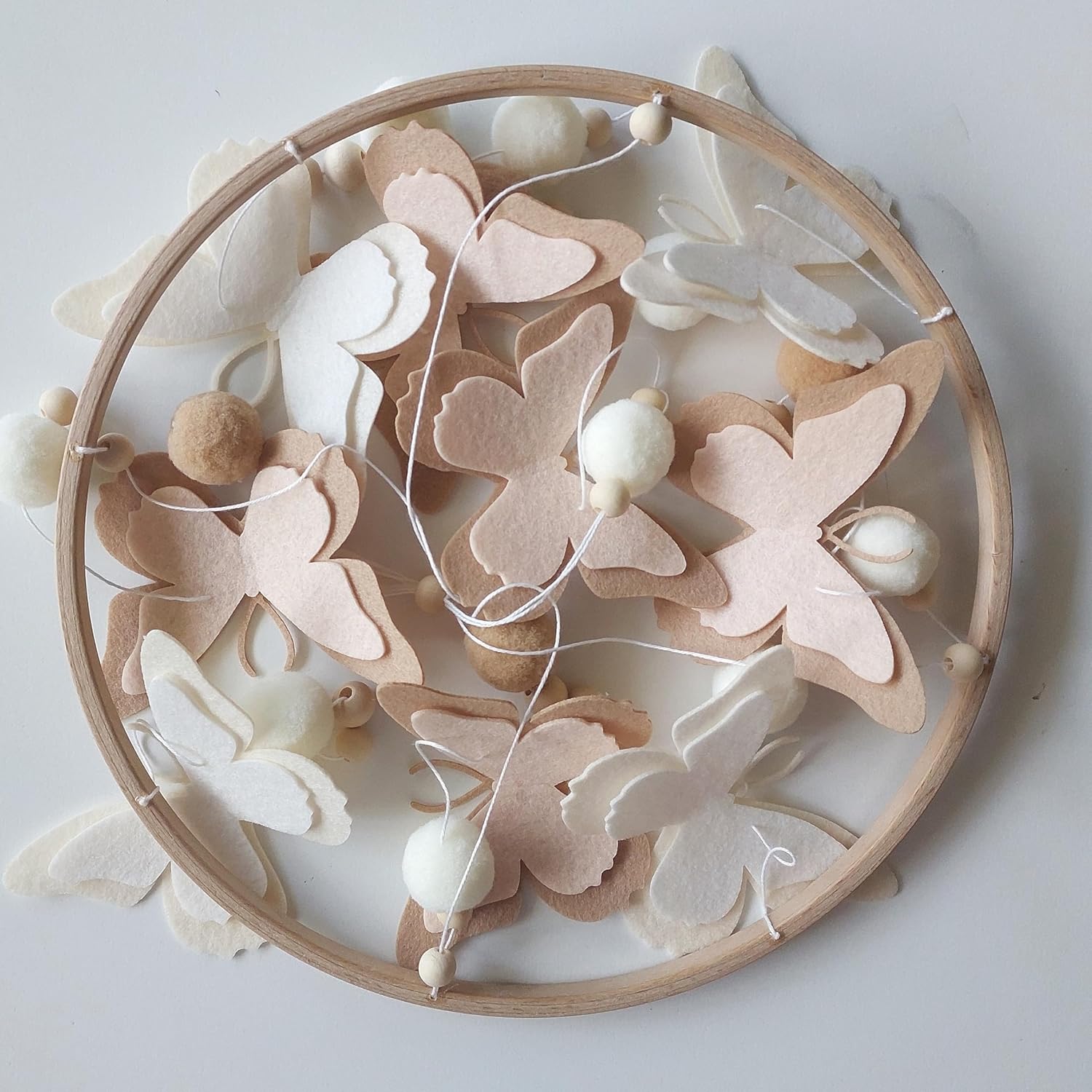 Boho Butterfly Crib Mobile for Baby Girl