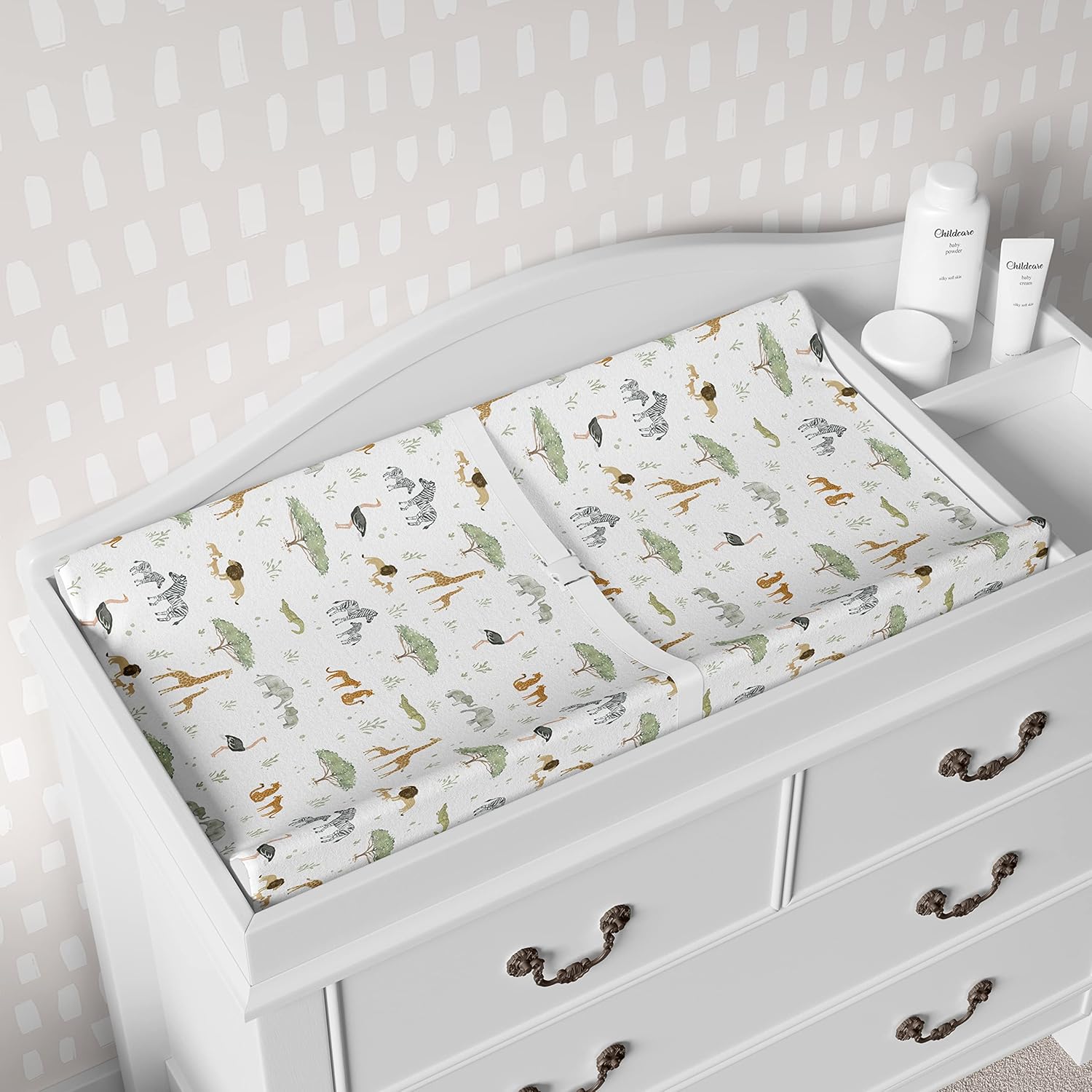 Sorrel Fern Baby Changing Pad Cover 2-Pack Safari Adventure