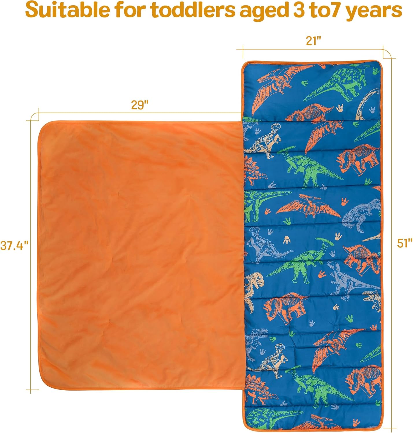 Deppon Toddler Nap Mat with Pillow and Blanket