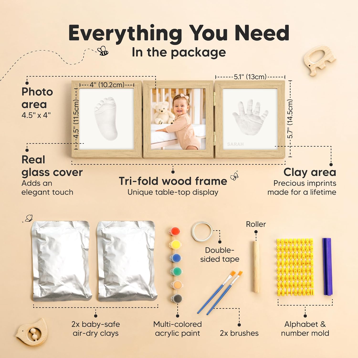 KeaBabies Baby Shower Gifts for Boys Girls Footprint Kit