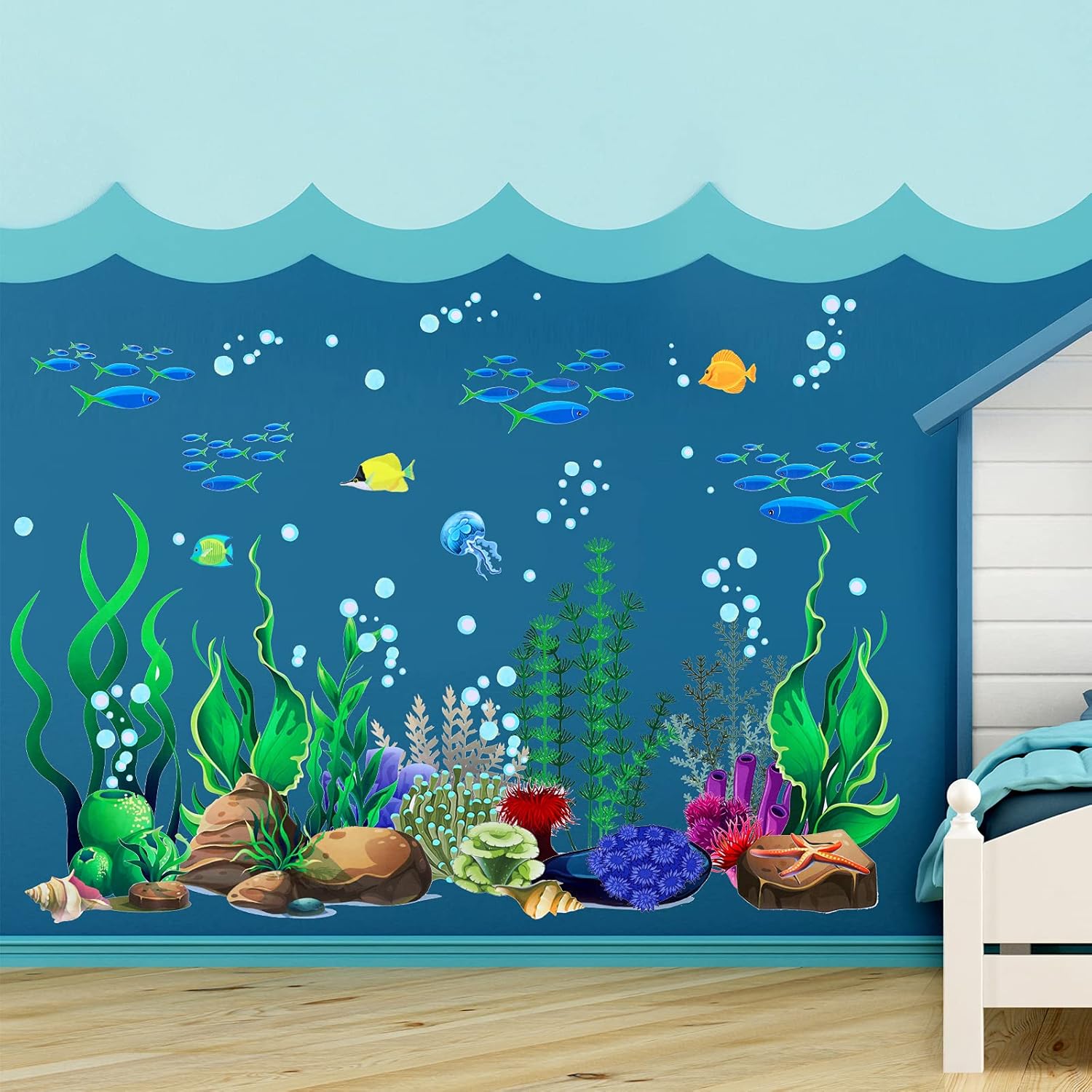 Zonon Under The Sea Wall Decals Coral Reef and Seaweed