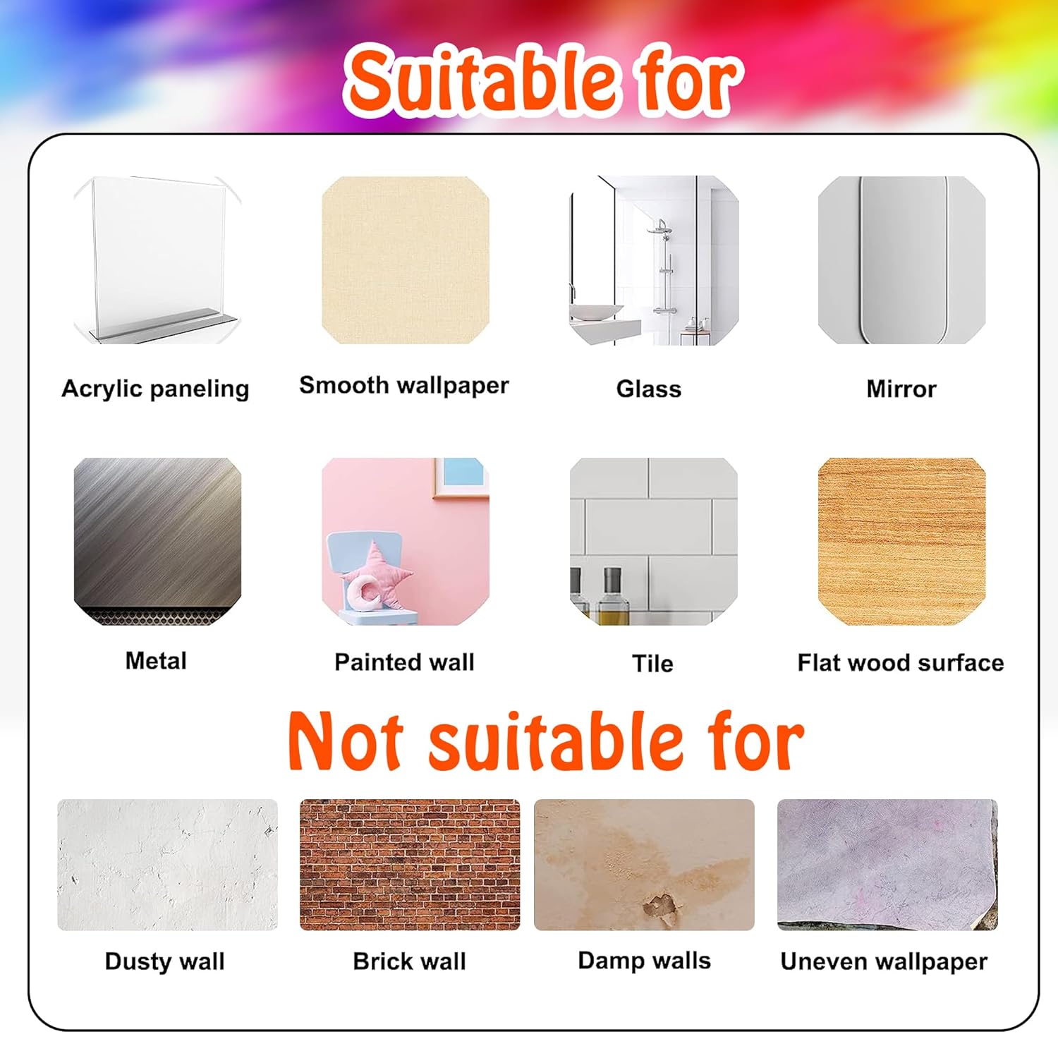 Colorful Inspirational Quotes Wall Decals for Kids Classroom Decor