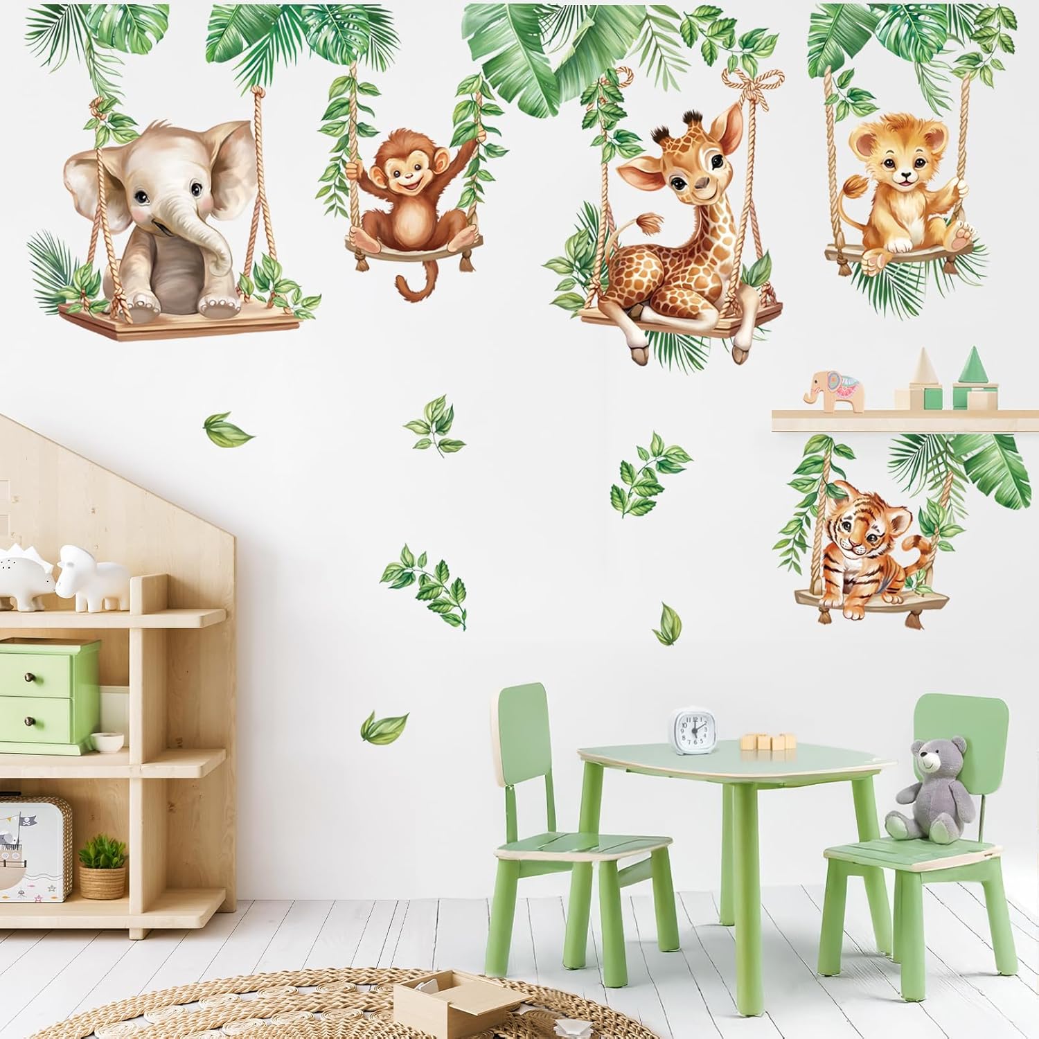 Jungle Animal Wall Stickers for Kids Room Decor