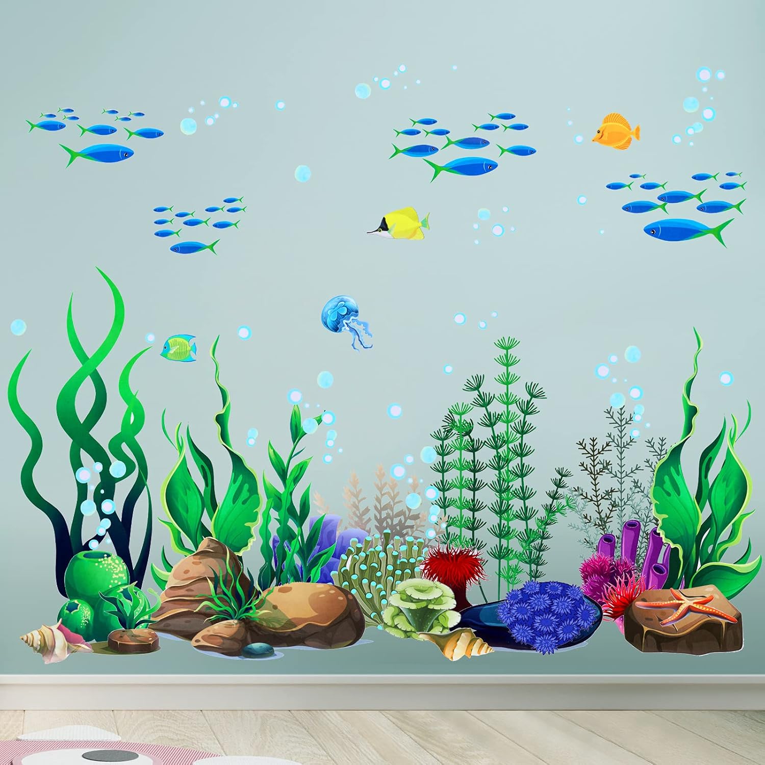 Zonon Under The Sea Wall Decals Coral Reef and Seaweed