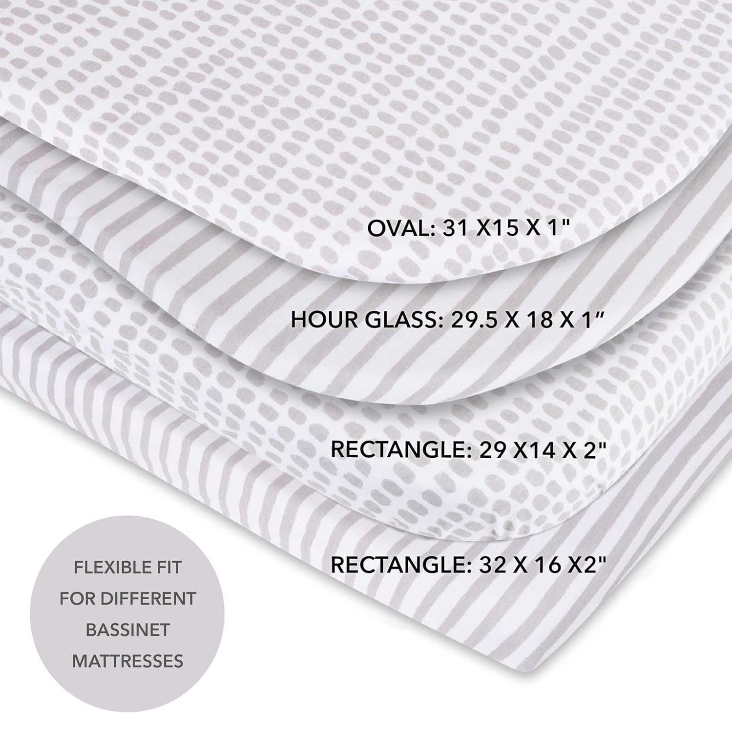 Elys Co Waterproof Bassinet Sheet Bundle