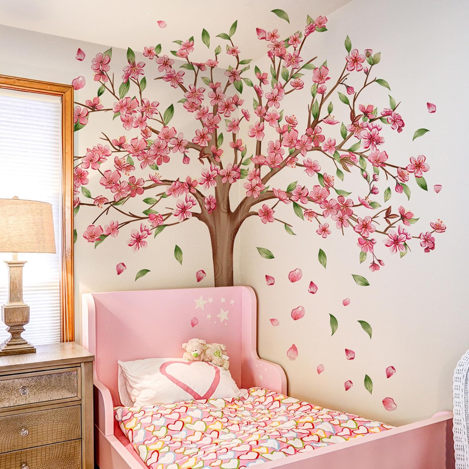 Large Cherry Blossom Wall Decals for Girls Bedroom Decor