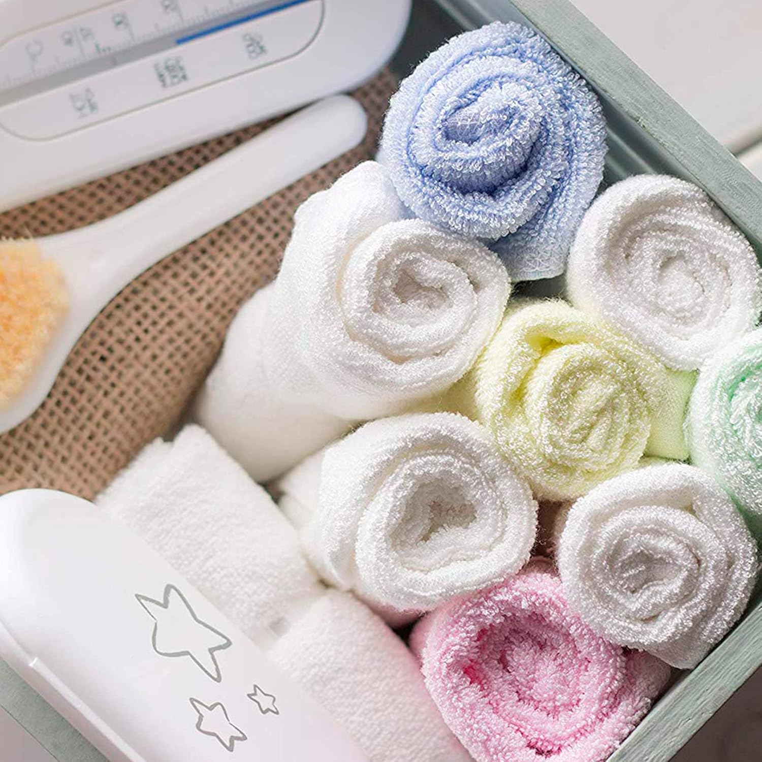Jumpy Moos Baby Washcloths - Ultra Thick 10x10 Inches 100 Rayon from Bamboo