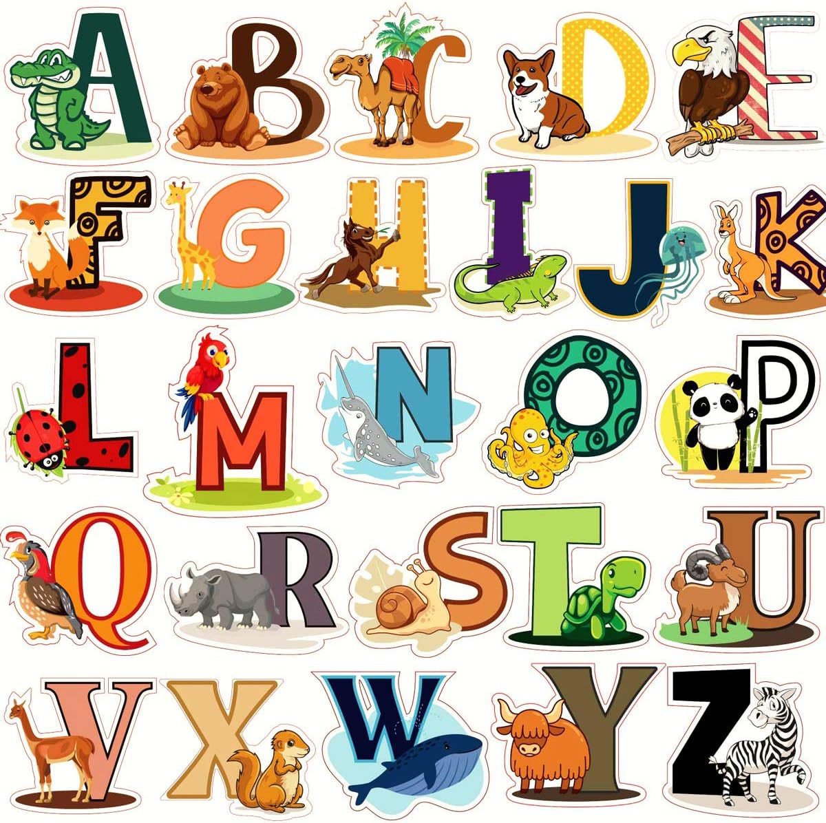 DEKOSH Alphabet Wall Decals for Kids
