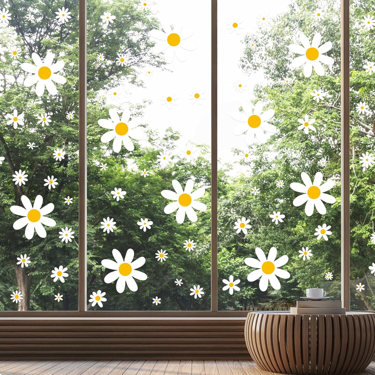 TaoBary 165 Piece Daisy Wall Decals for Home Decor