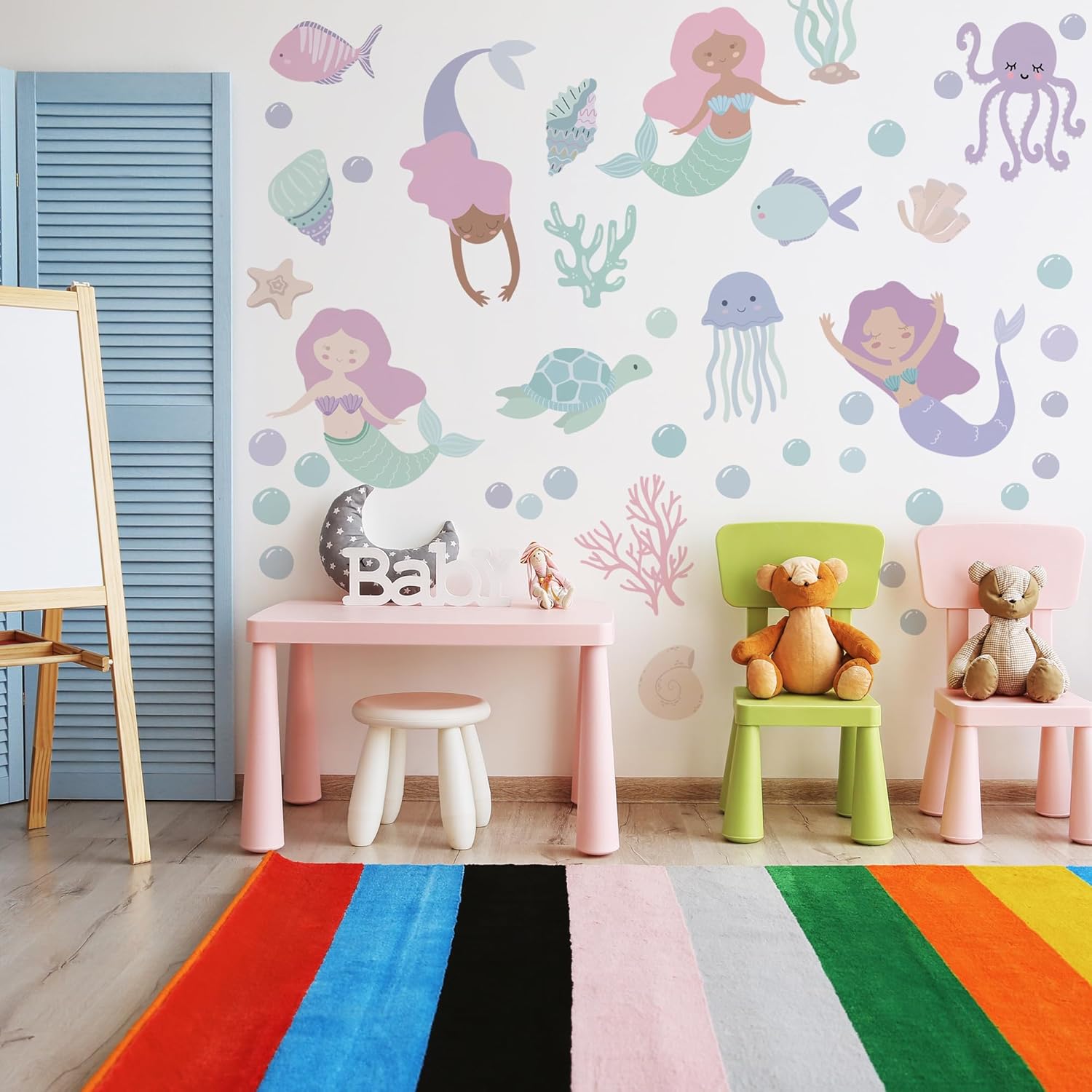 Under The Sea Mermaid Jellyfish Wall Decals