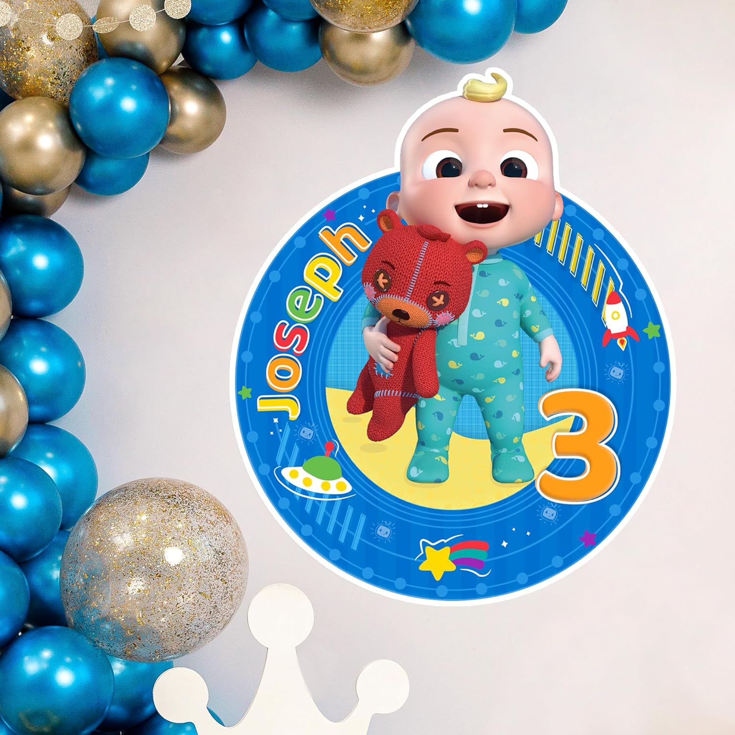EGD JJ CoComelon Birthday Numbers Wall Plaque