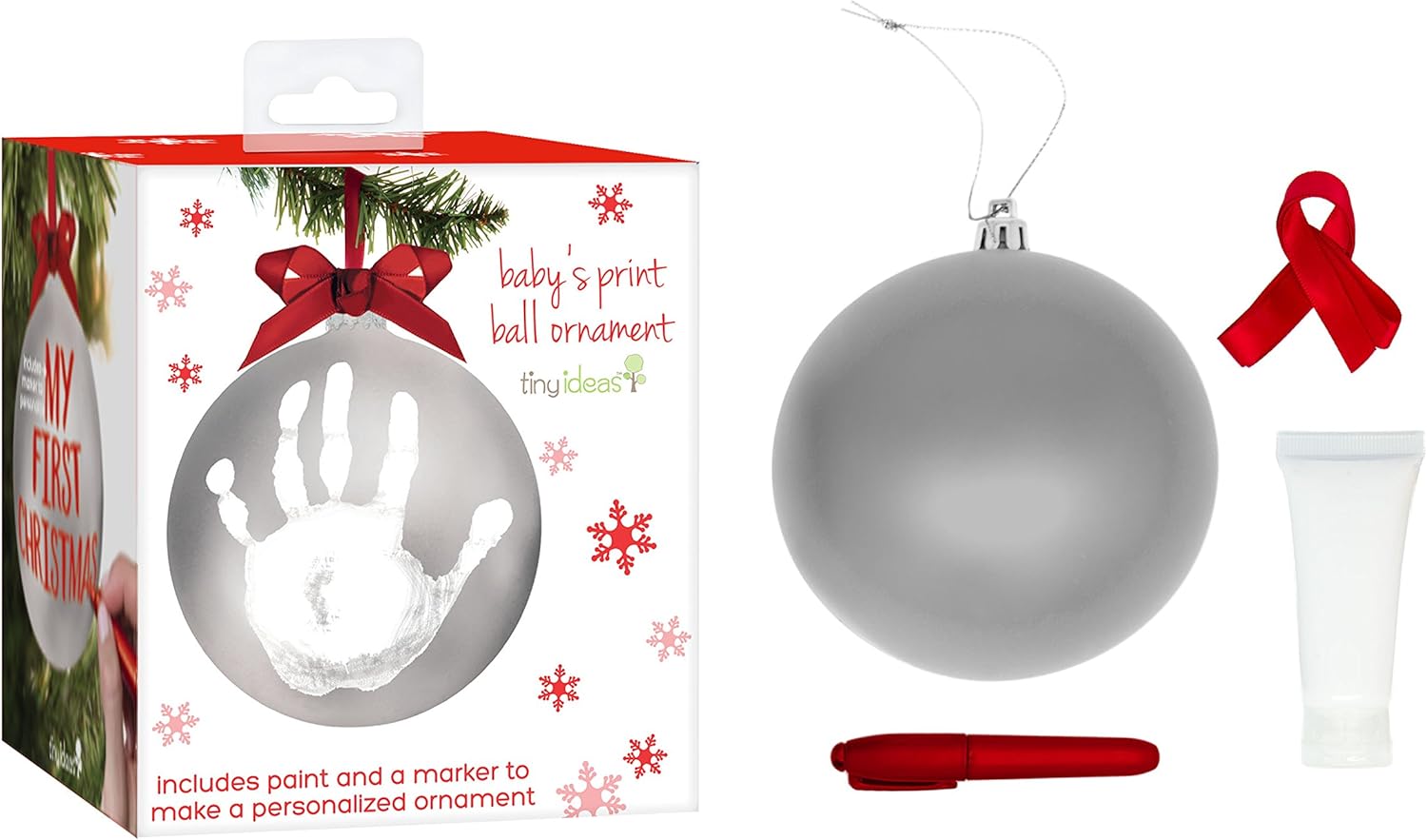Tiny Ideas Christmas Baby Handprint Ornament Kit