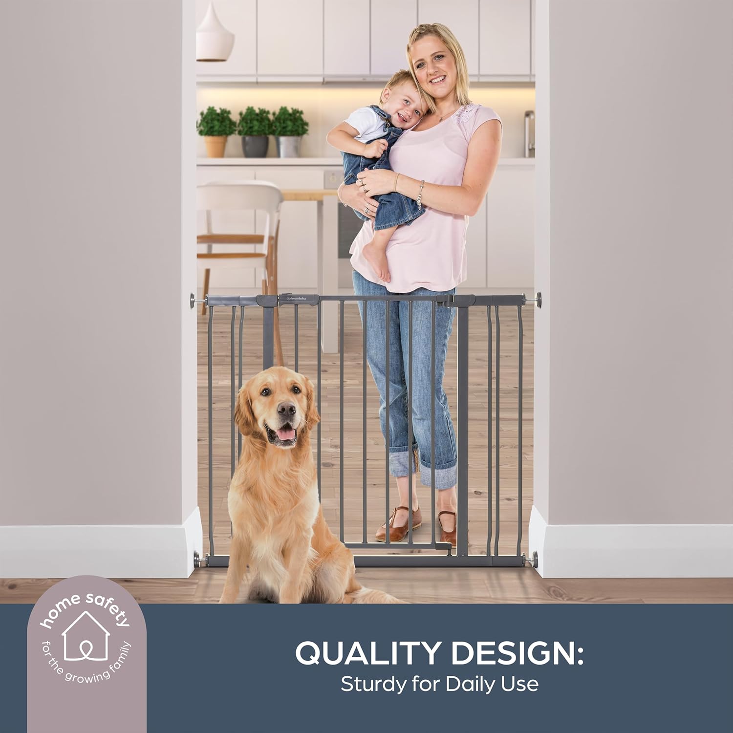 Dreambaby Ava Baby Gate for Stairs and Doorways