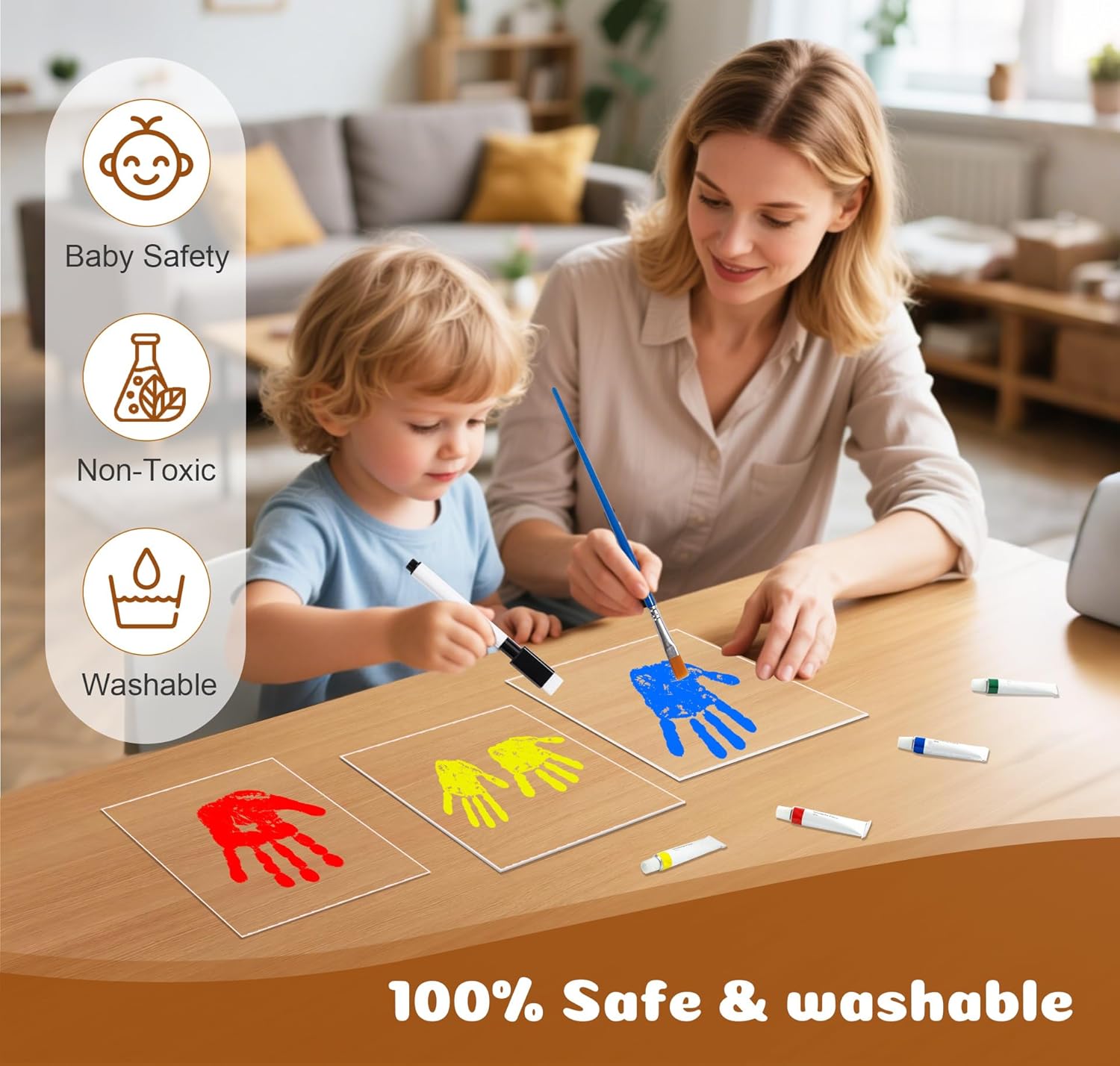 Lurgno Family Handprint Kit DIY Baby Hand and Footprint Frame