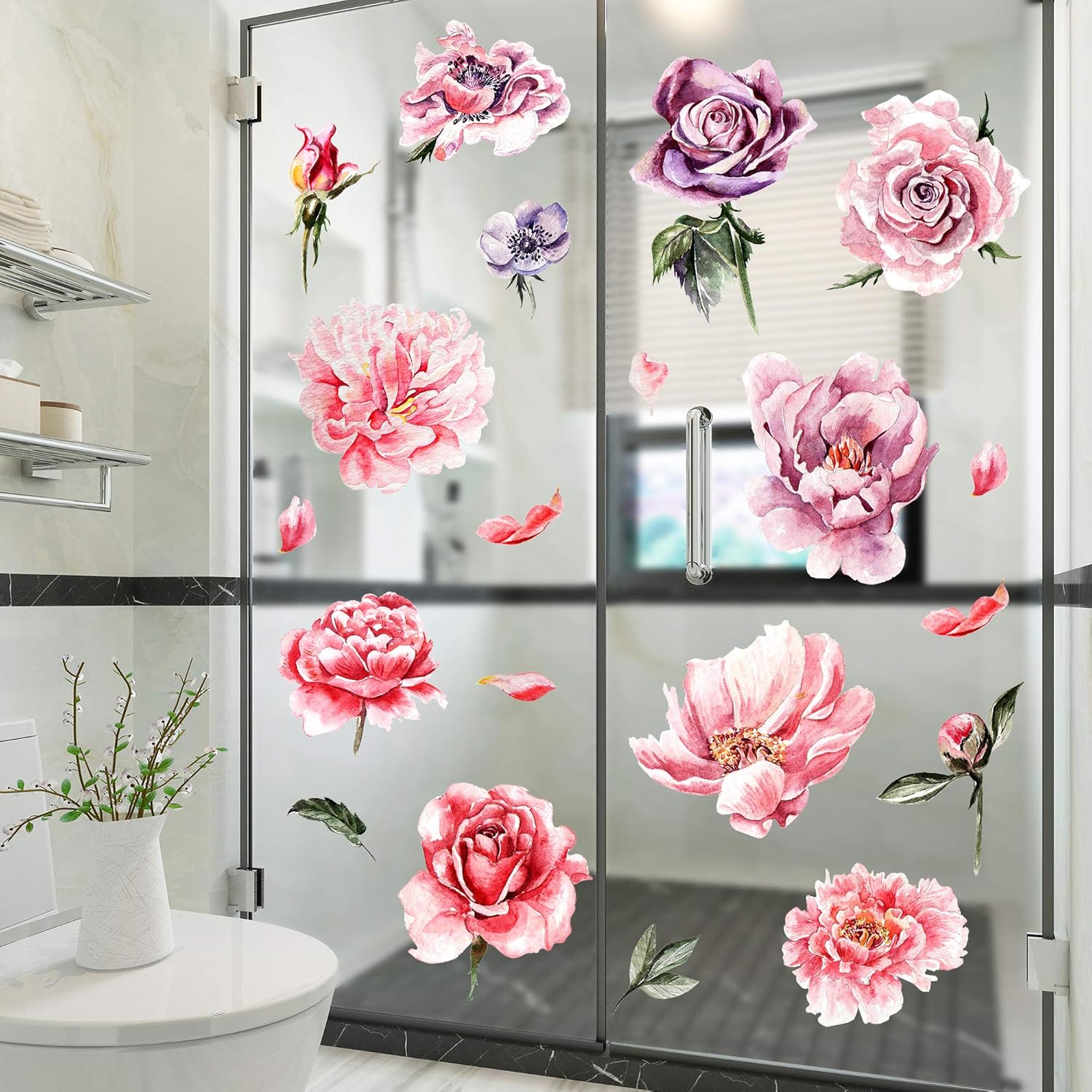 Amaonm 3D Peony Flower Wall Decal for Kids Bedroom