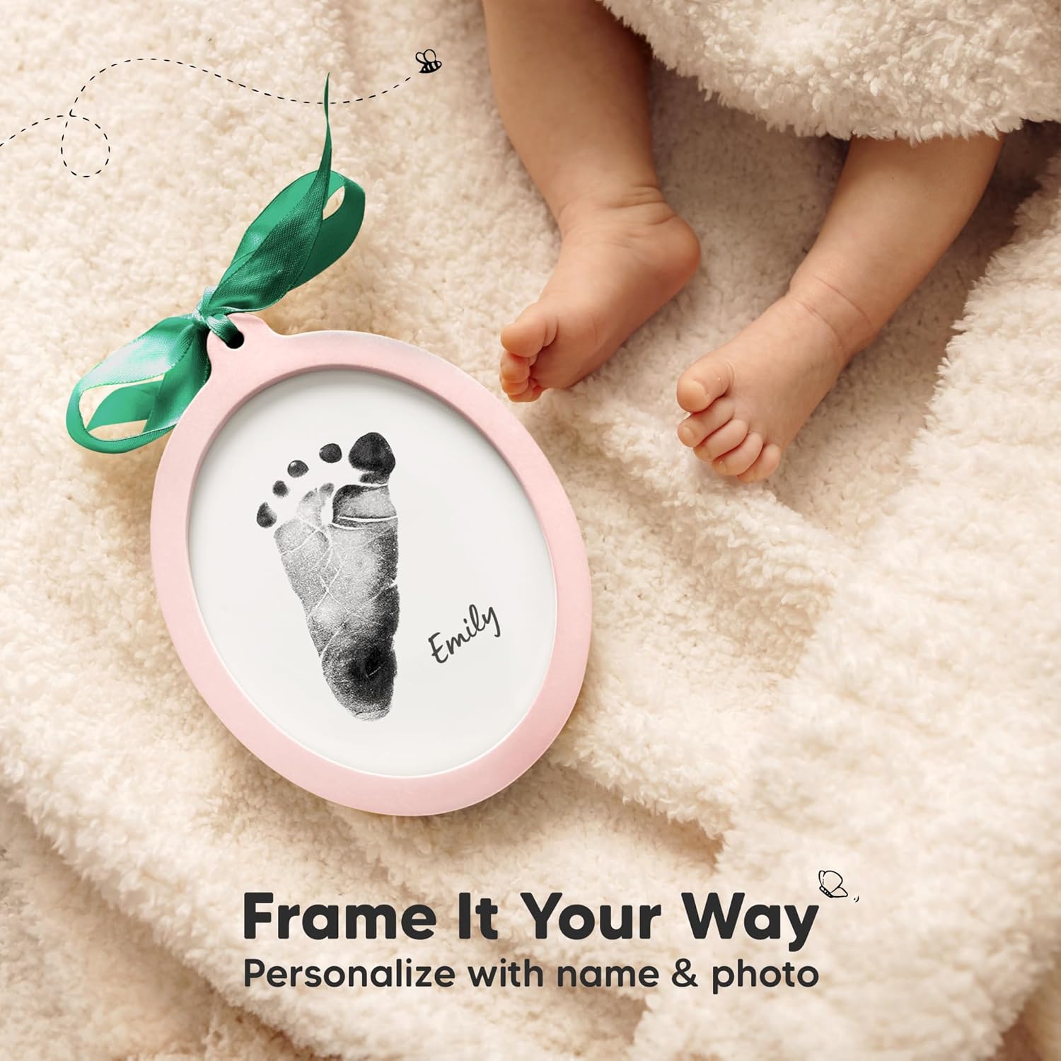 Inkless Baby Hand and Footprint Ornament Kit - Personalized Keepsake for Newborn and Pet Lovers