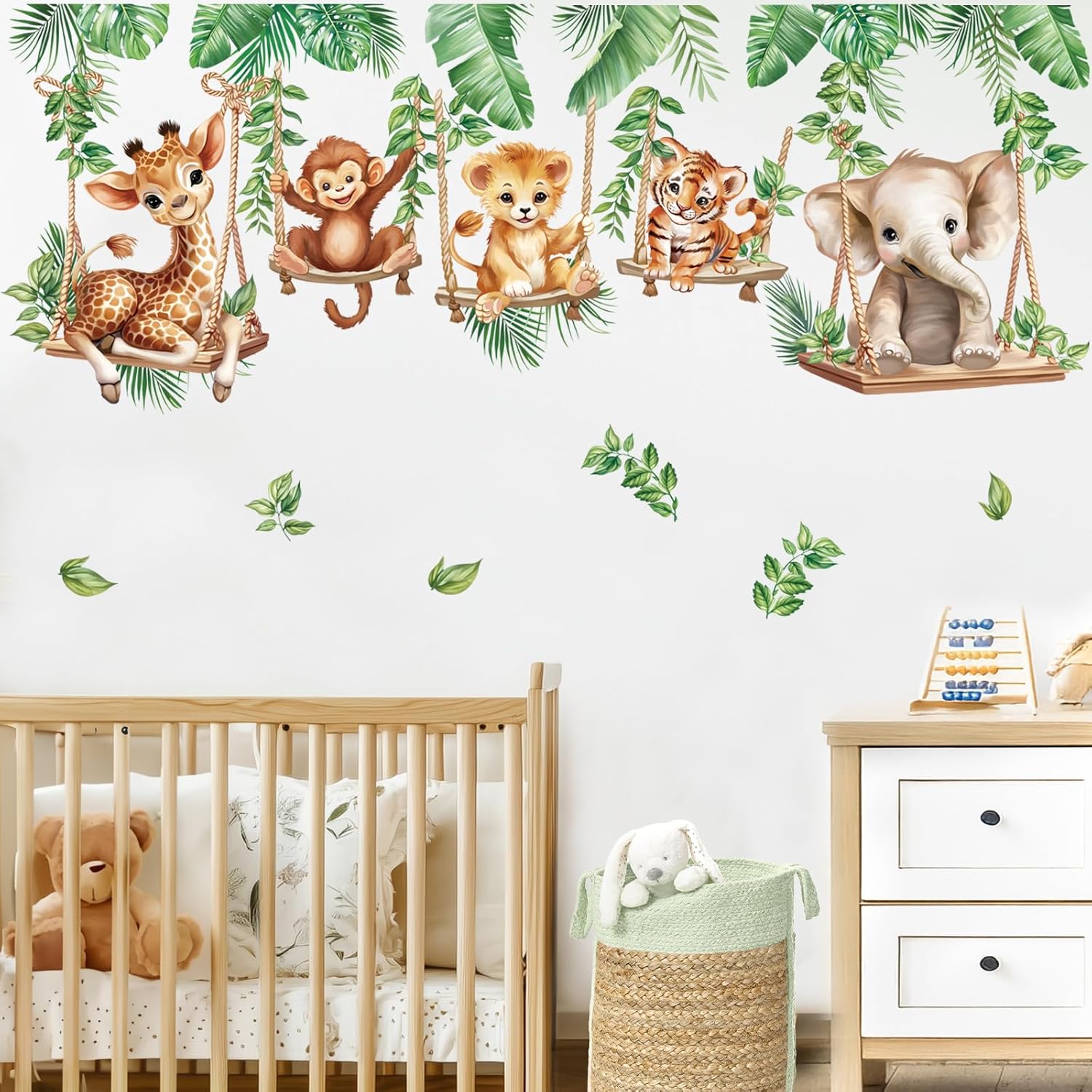 Jungle Animal Wall Stickers for Kids Room Decor