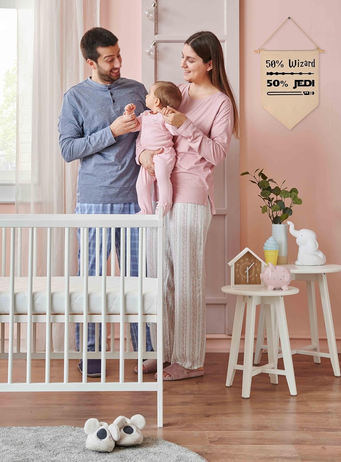 Topthink 50 Wizard 50 Jedi Canvas Hanging Flag Banner Wall Decor Gift for Baby Kids Boy Nursery Teen Room Front Door