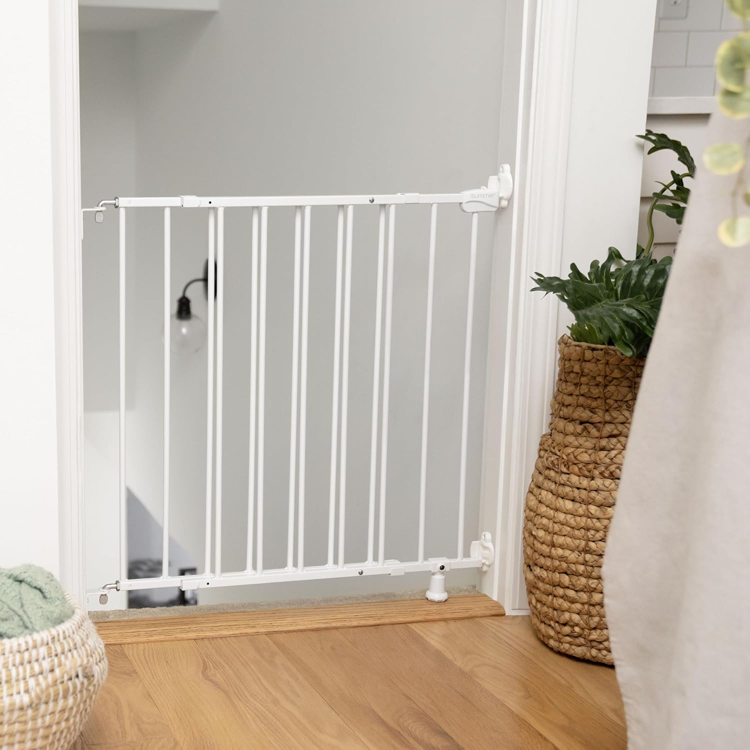 Ingenuity Stairway 42W Safety Pet and Baby Gate - White Metal