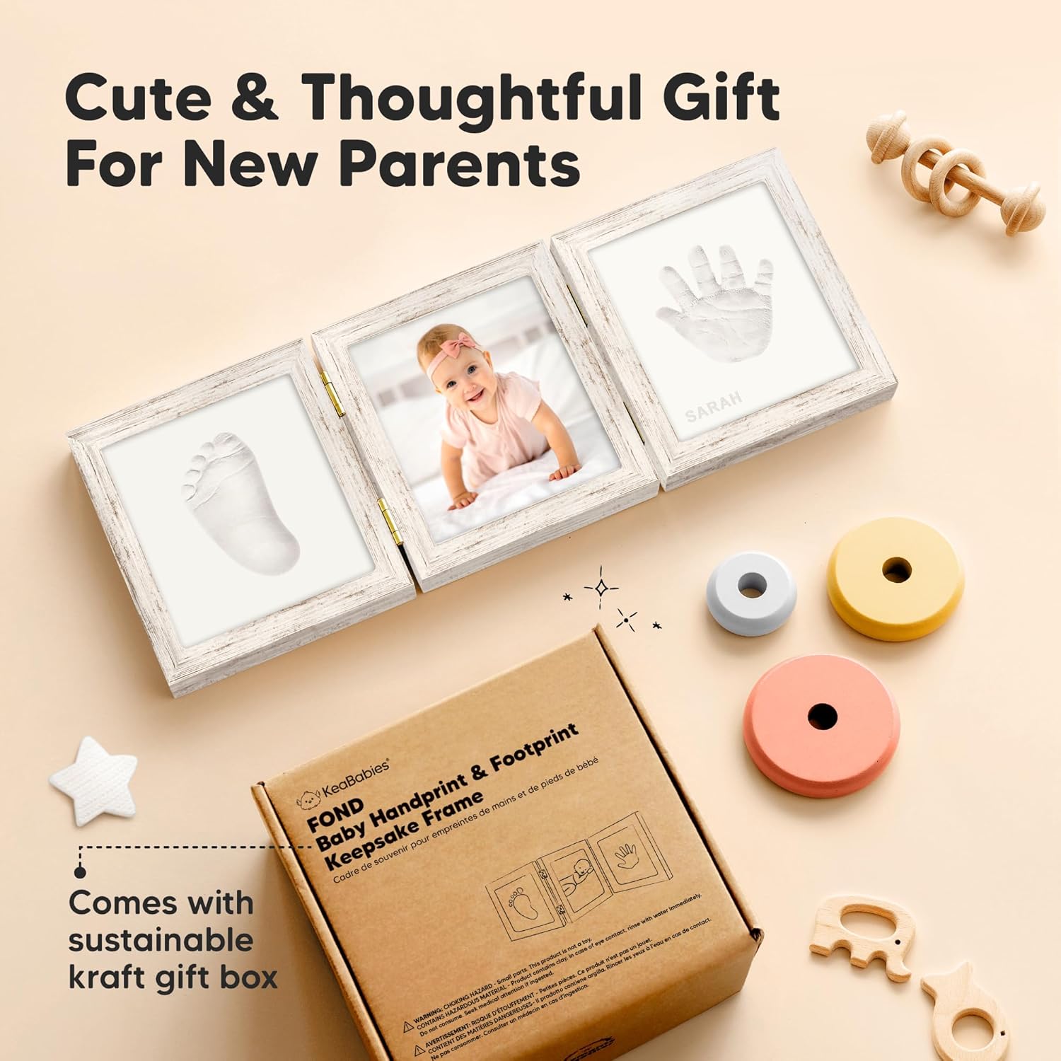 KeaBabies Baby Hand and Footprint Kit for Newborn Keepsakes