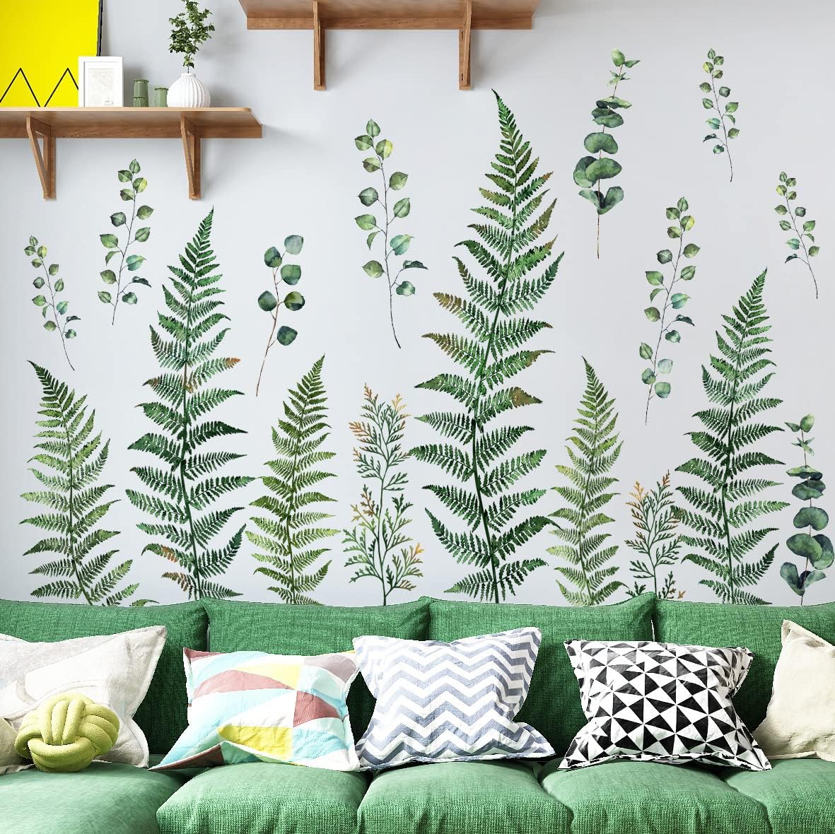 Amaonm Removable Green Leaves Wall Decals DIY