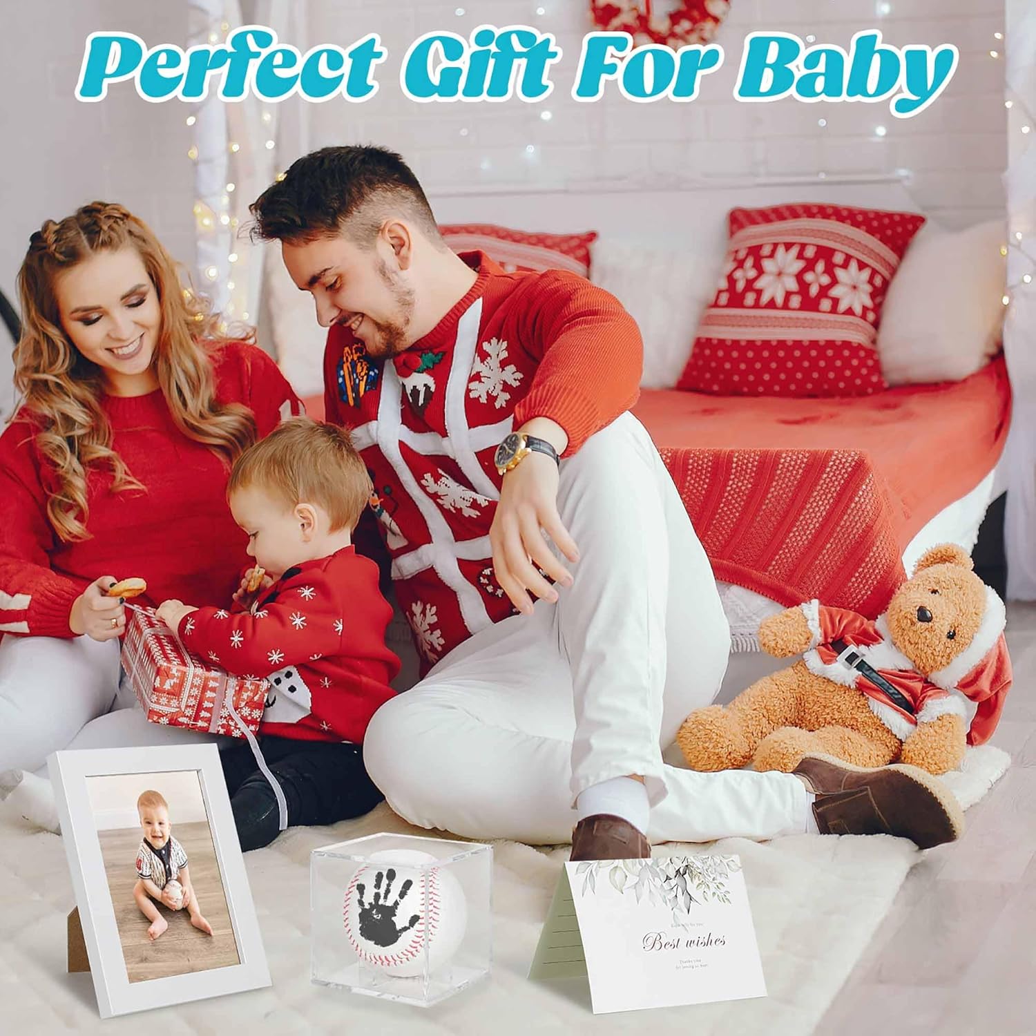 Baby Baseball Handprint Kit with Display Case