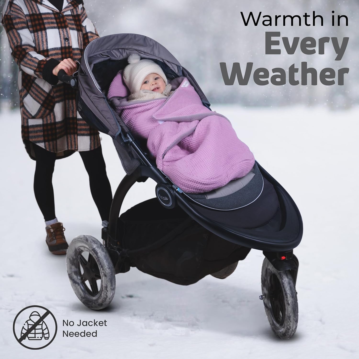 Swaddyl Car Seat Cover for Baby Girl Winter Essential Gift