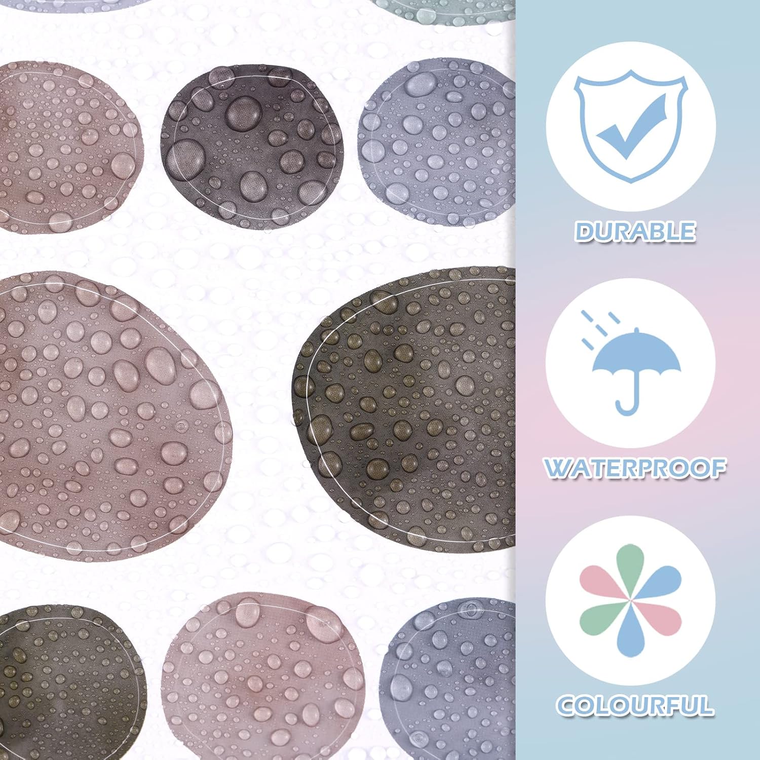 Epakh 296 Pcs Polka Dots Wall Decal Boho Rainbow Kids Room Decor