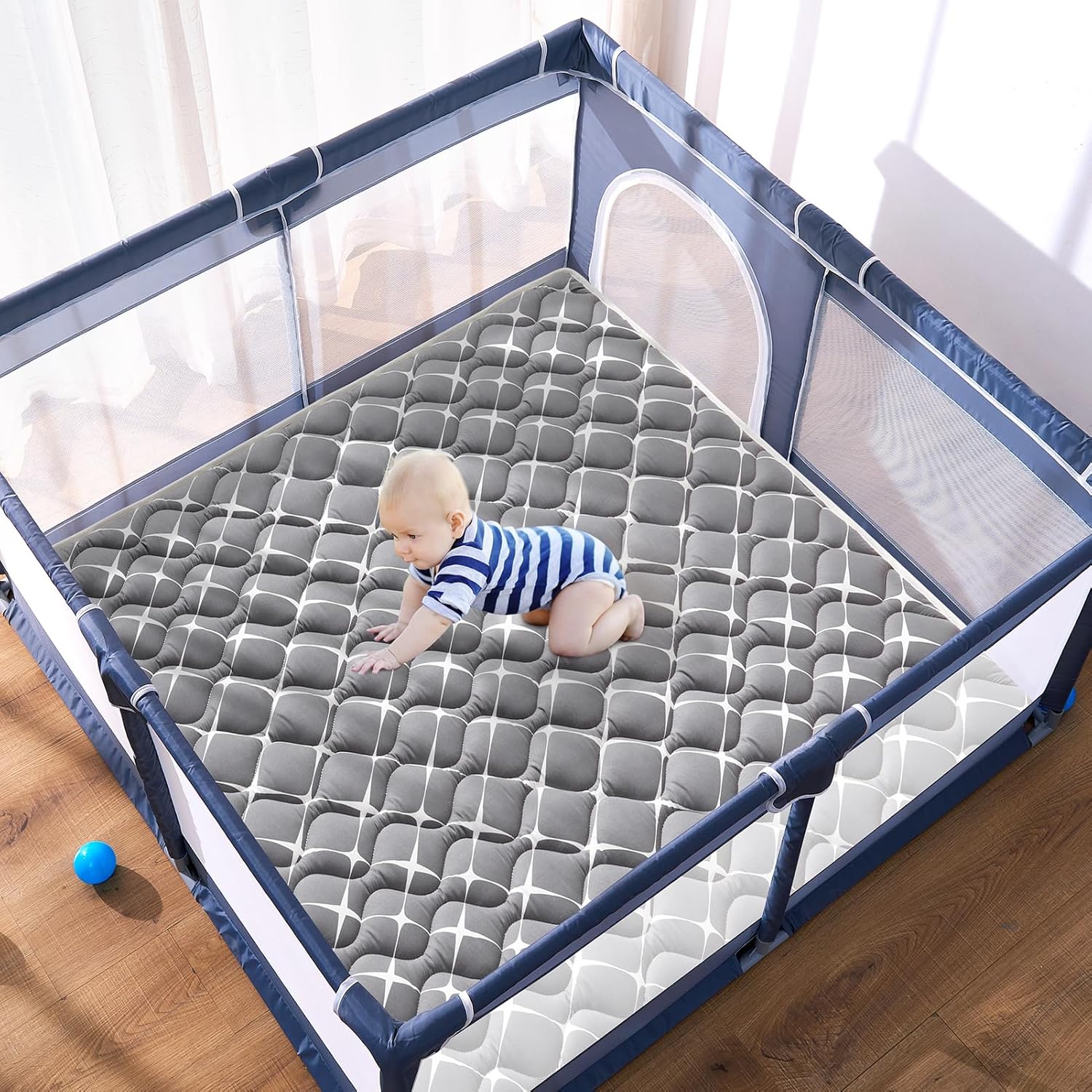 Vibe Bear High-Density Foam Play Mat for Babies 59x59 Inches