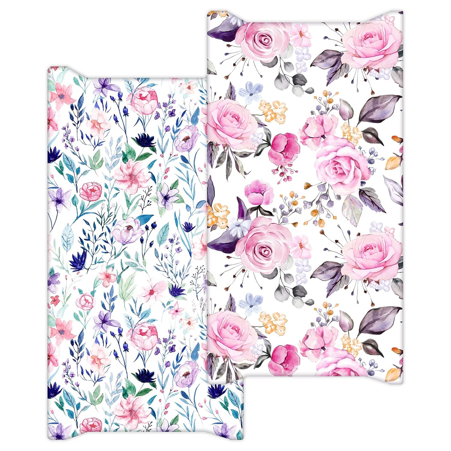 Floral Baby Diaper Changing Pad Cover 2 Pack