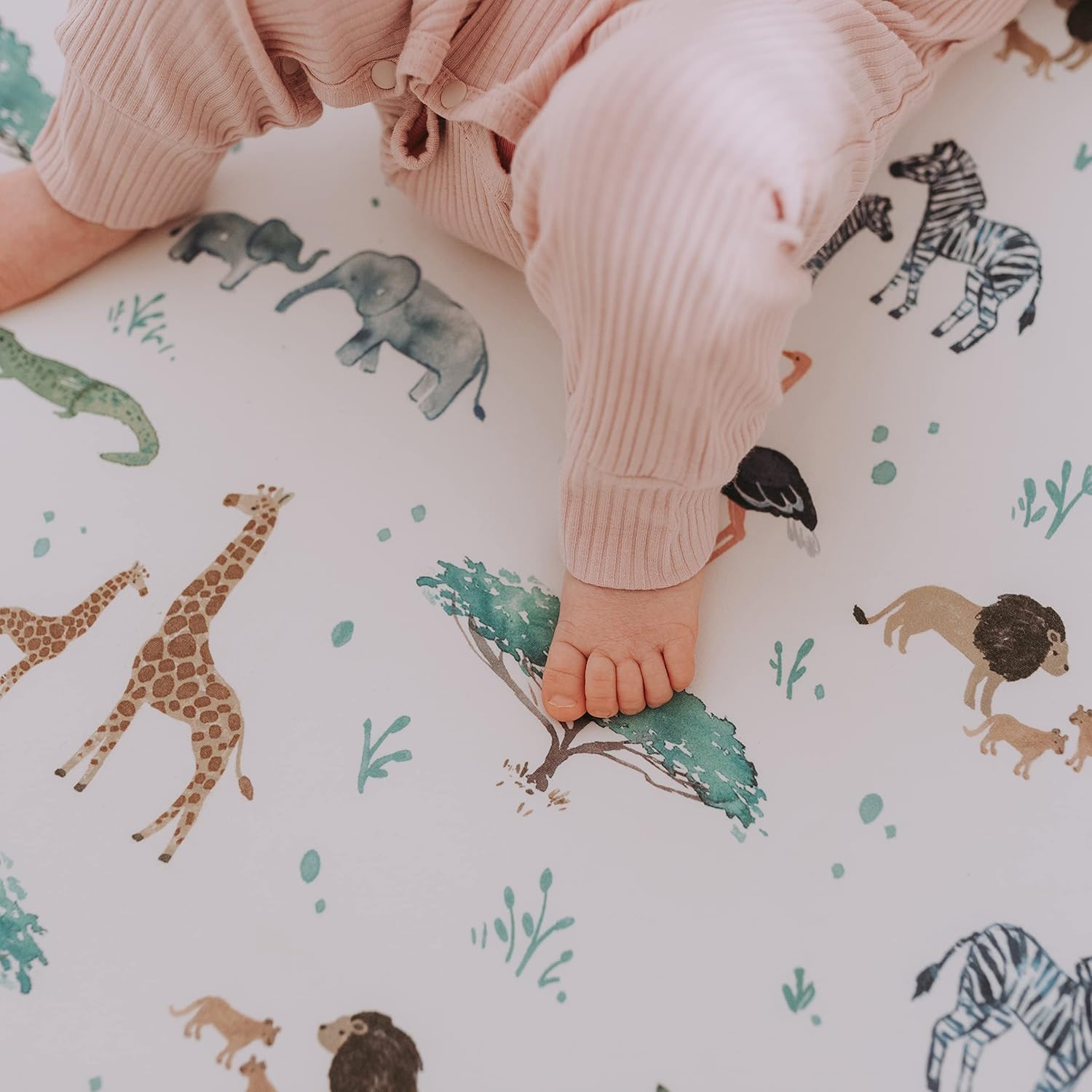 Sorrel Fern Baby Changing Pad Cover 2-Pack Safari Adventure